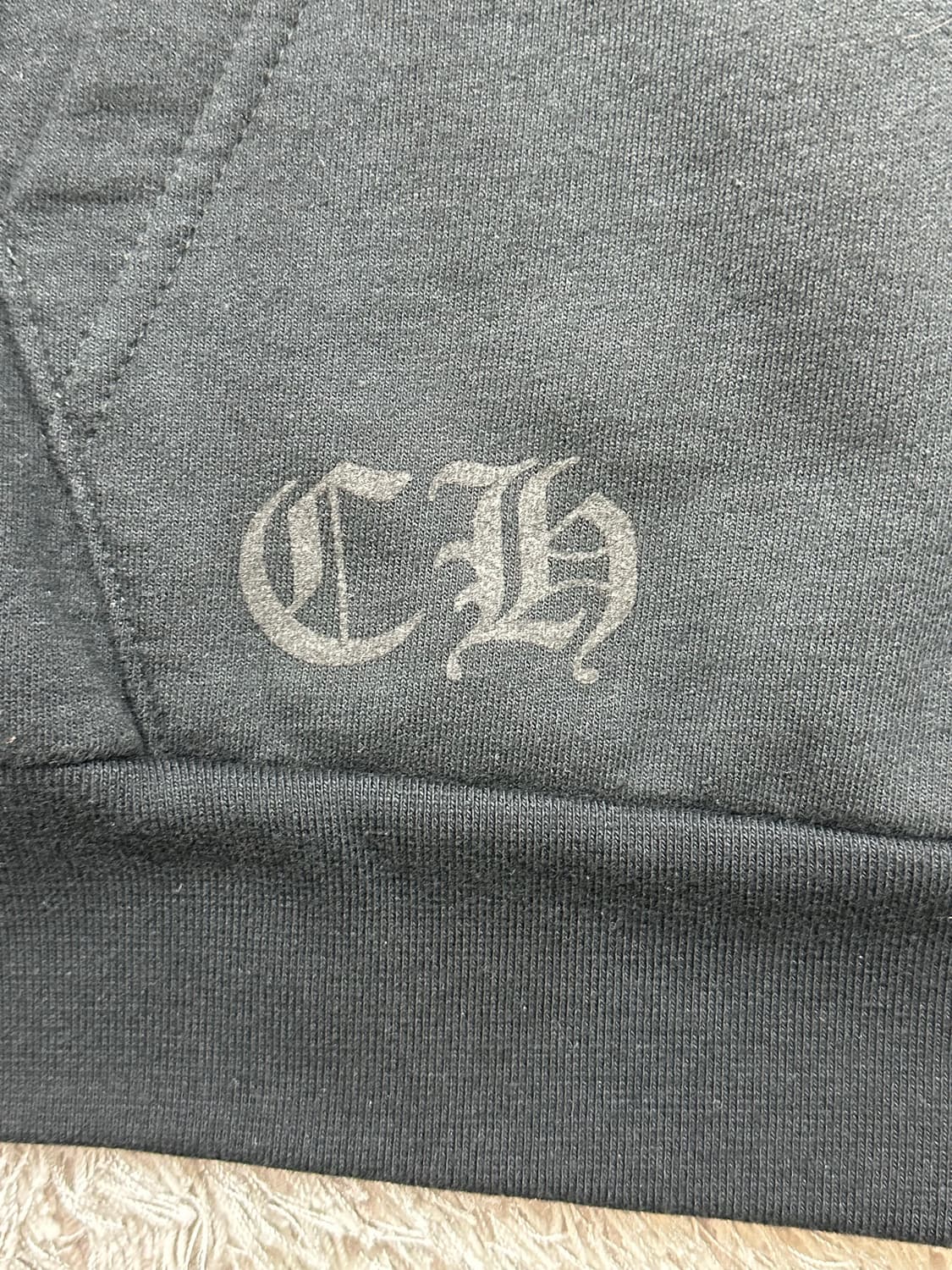 [M] 백화점판 정품 크롬하츠 멀티컬러 크로스 집업 후드 블랙 상품이미지5