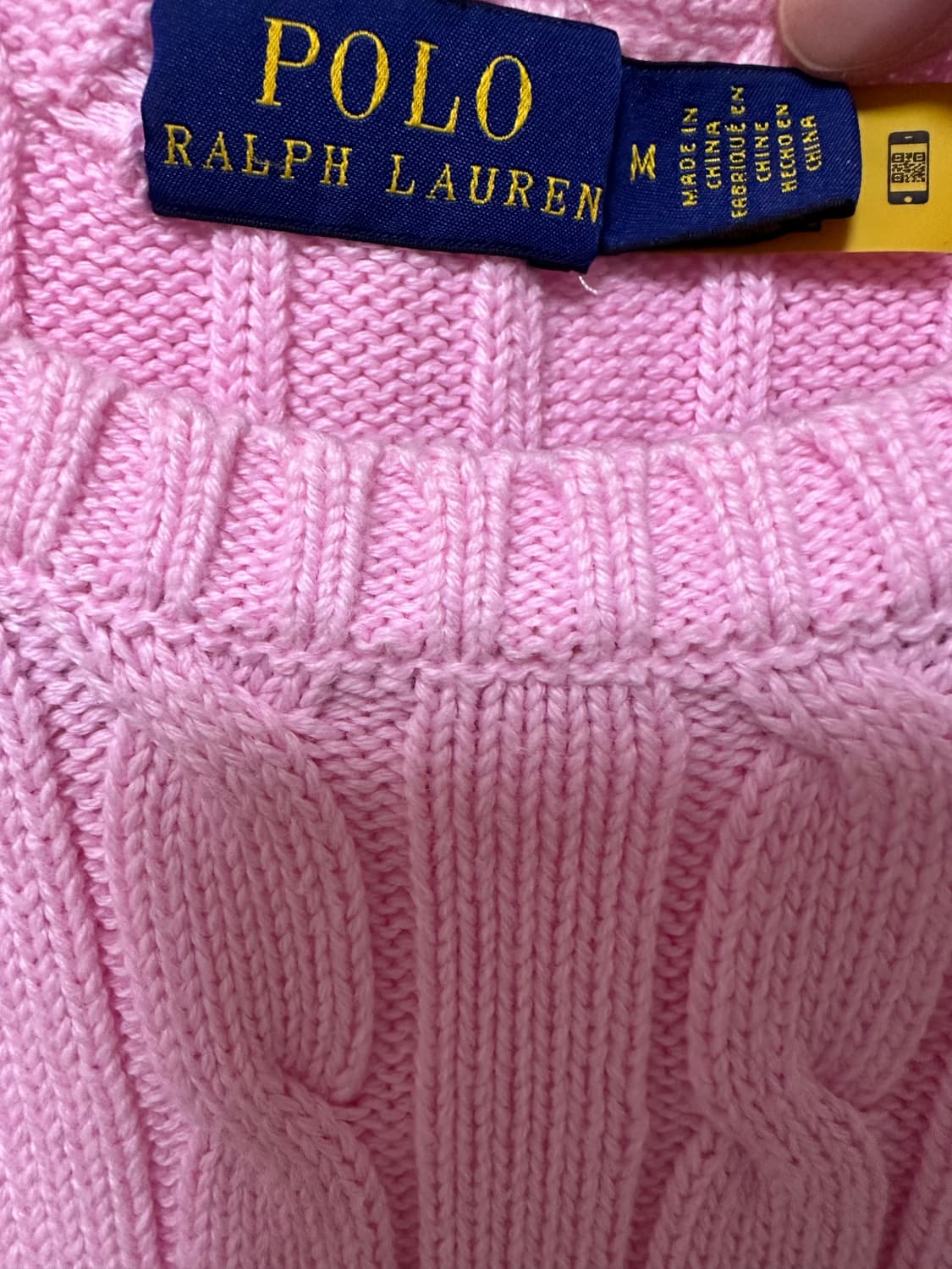 폴로 핑크 니트 정품 큐알택 상품이미지3