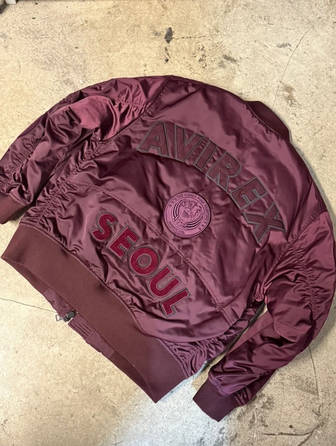 AVIREX 아비렉스 서울 버건디 MA-1 봄버 자켓 s 상품이미지2