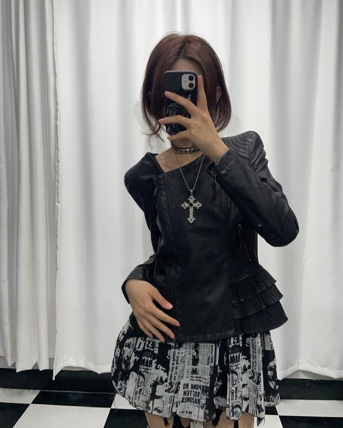 🎸블랙 숄더 패드 레더 자켓🎸 상품이미지2