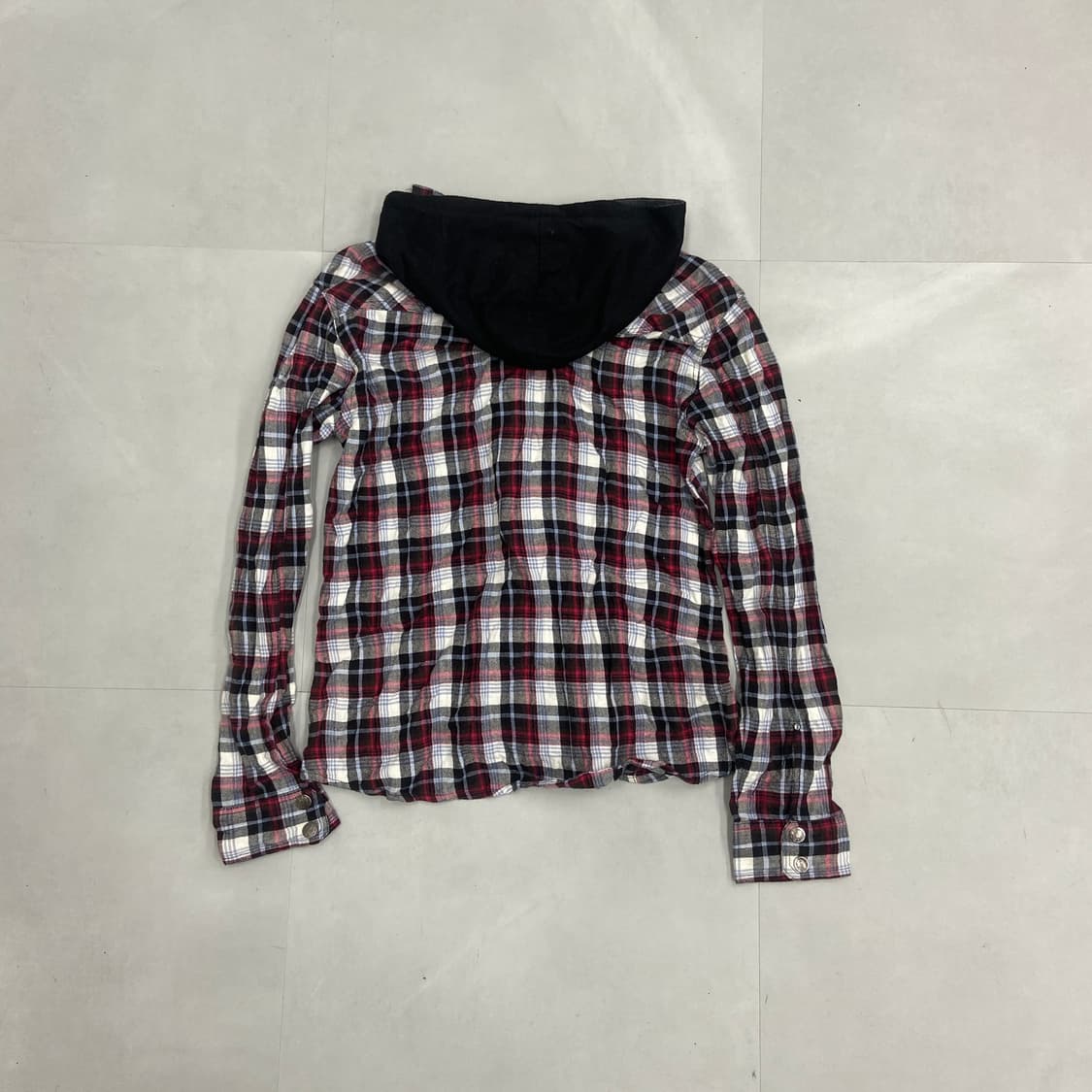일본빈티지 체크셔츠 후드집업 상품이미지5