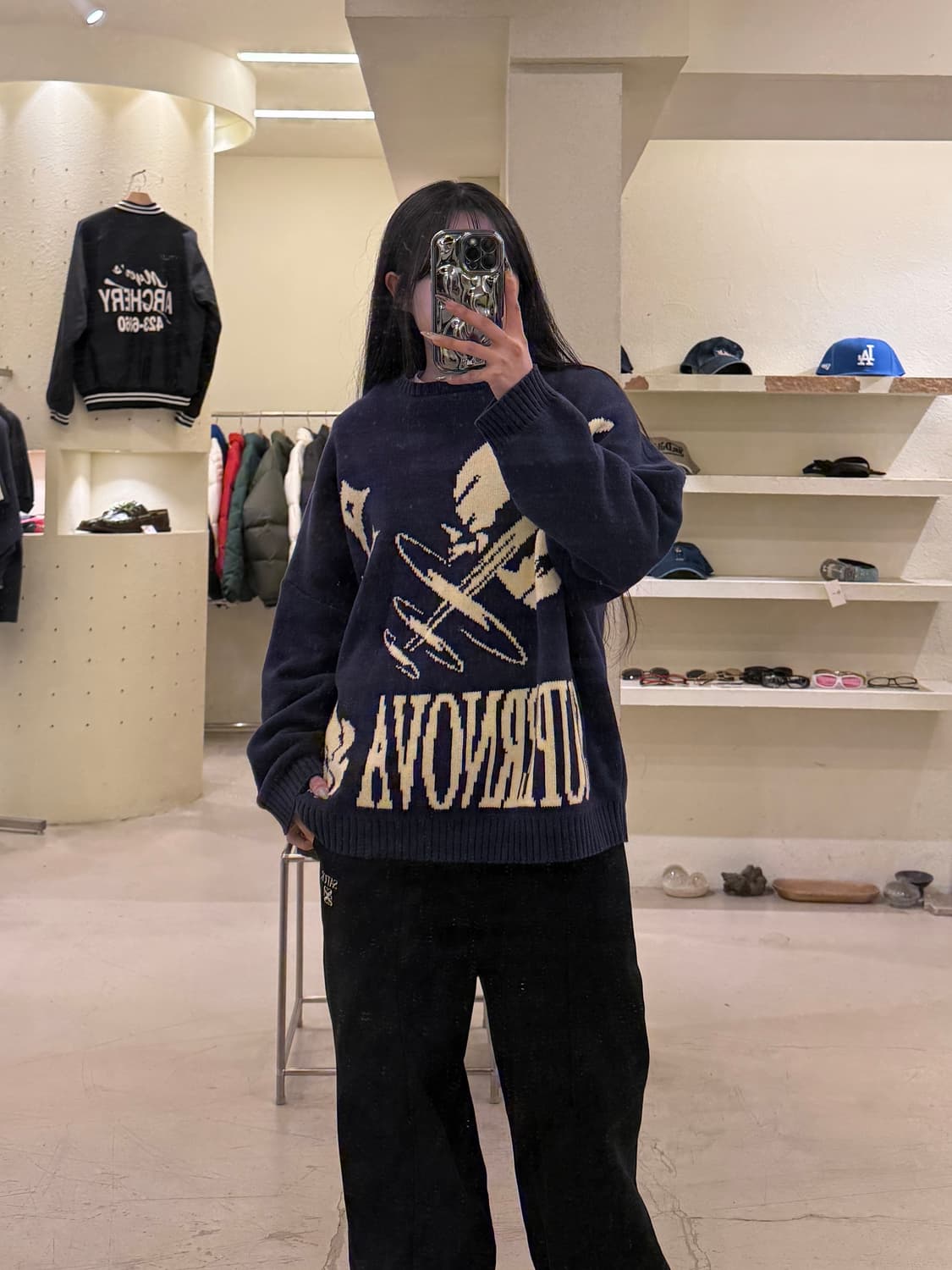 그래픽 자카드 니트 스웨터 U1027 상품이미지1