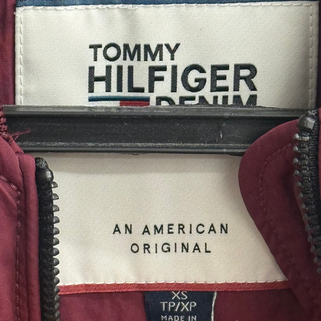 타미힐피거 버건디 롱 MA-1 여 자켓 xs 상품이미지2
