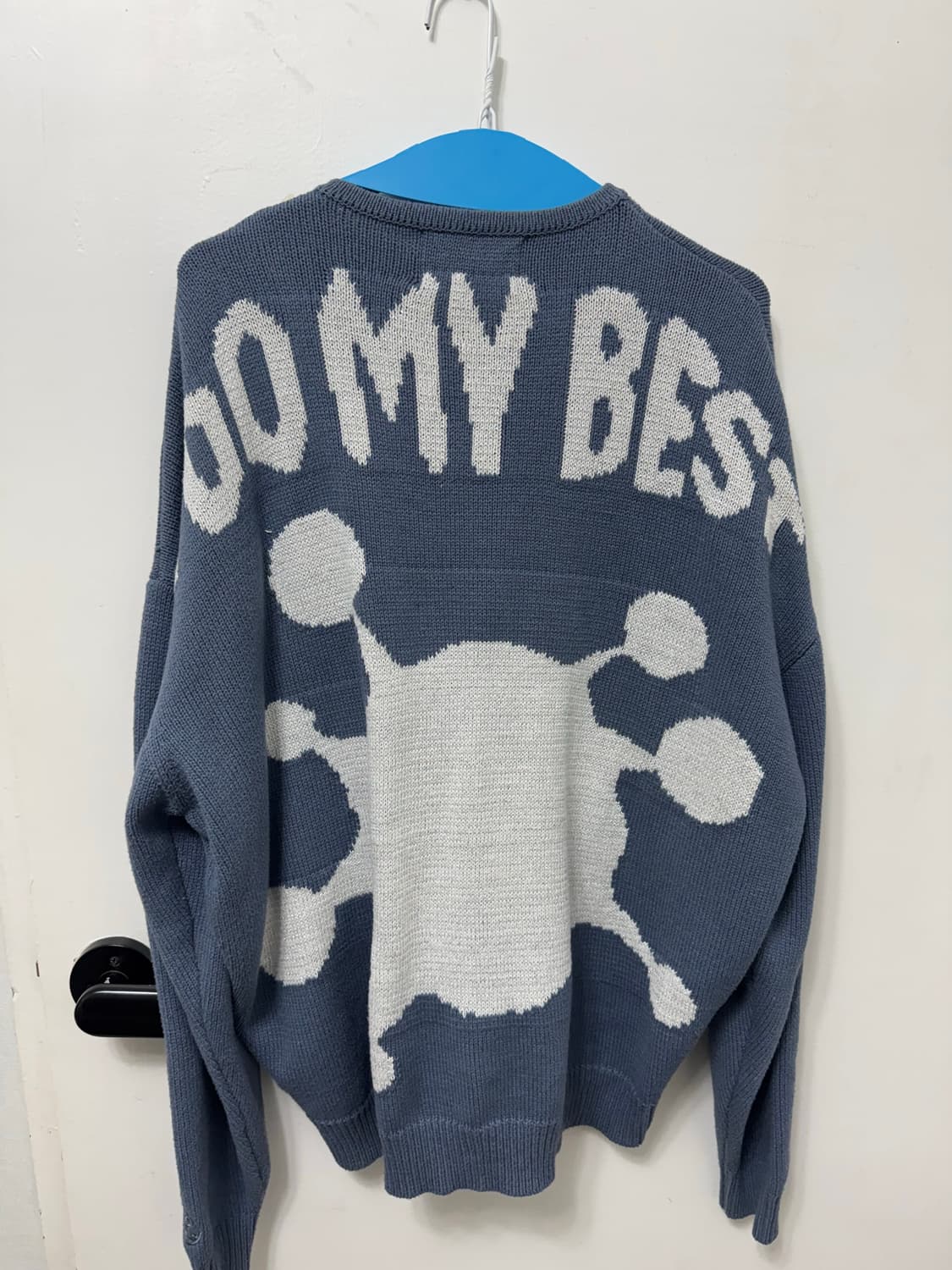 엑스톤즈 XTK063 블루 니트 집업 상품이미지2