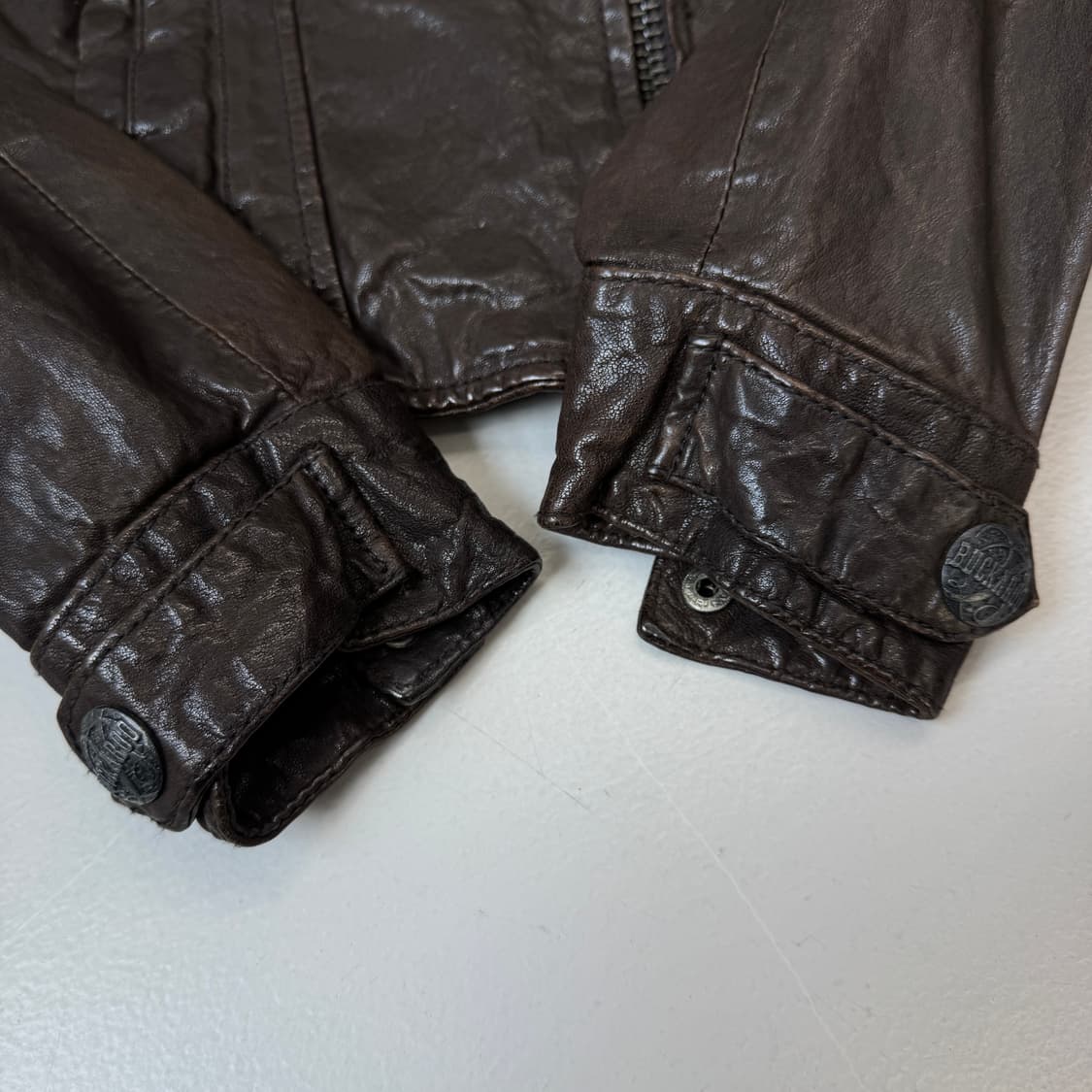 버커루 리얼레더 사선 바이커 릭오웬스맛 양가죽 라이더 자켓 상품이미지6