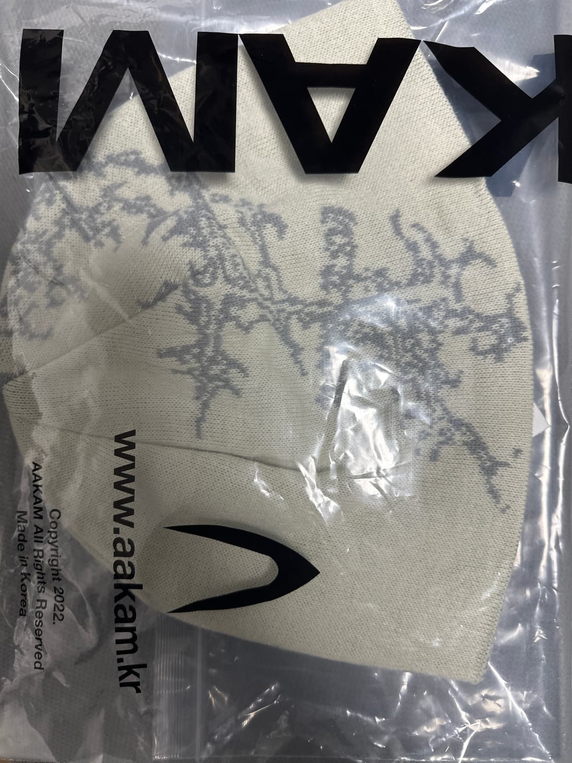 아캄 aakam 팝업 비니 흰색 미사용 상품이미지2