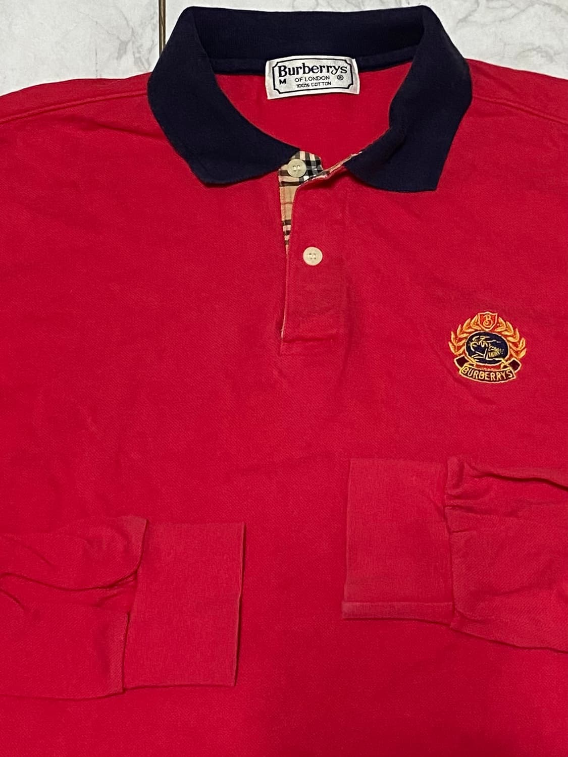 버버리 긴팔 카라티 사이즈 95 상품이미지4