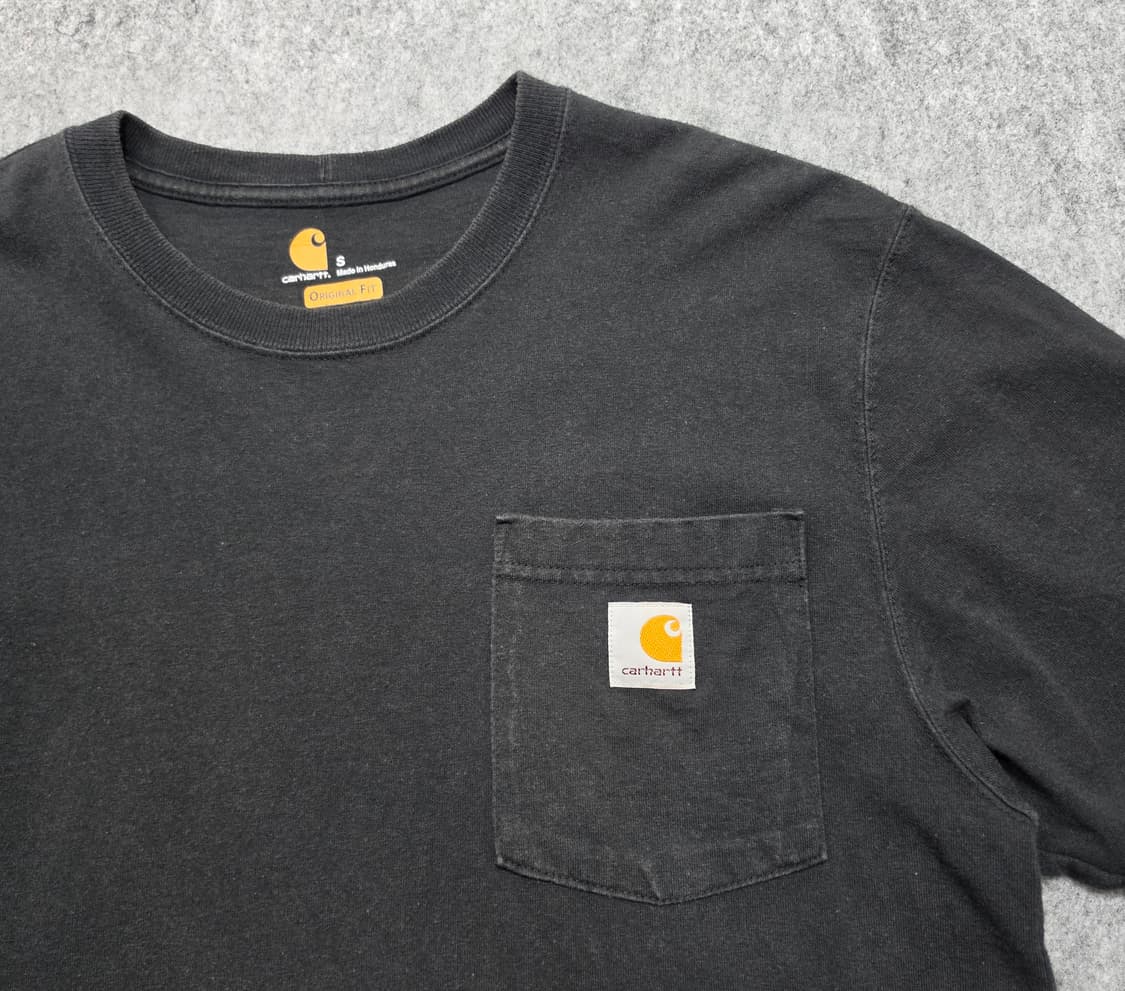 칼하트 포켓 워크웨어 오리지널핏 빈티지 반팔티 S 상품이미지4