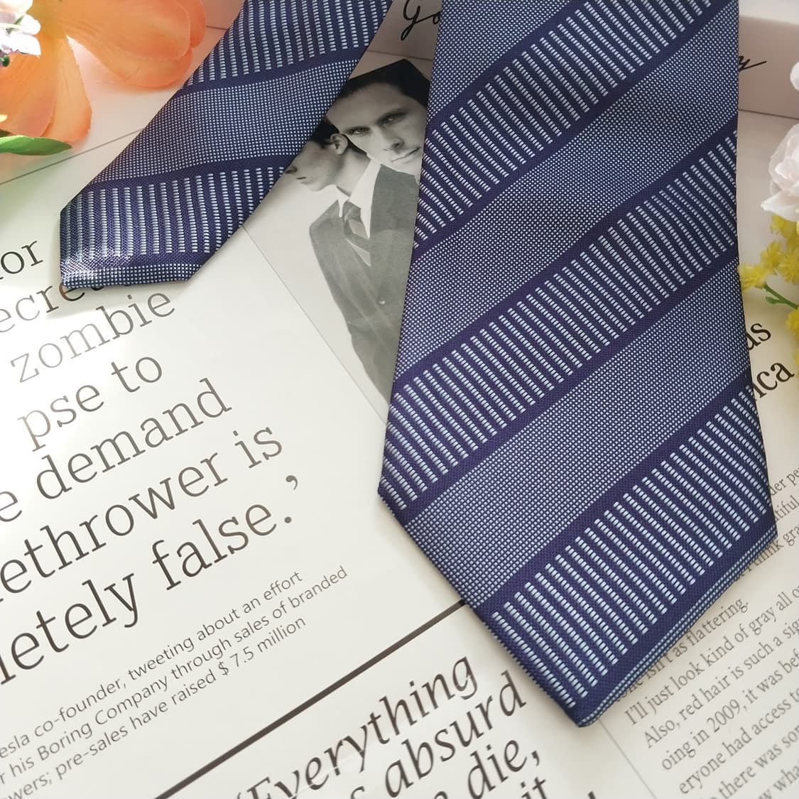 트루사르디 실크 스트라이프 자카드 넥타이 9.4cm A+등급 K1294
 상품이미지4