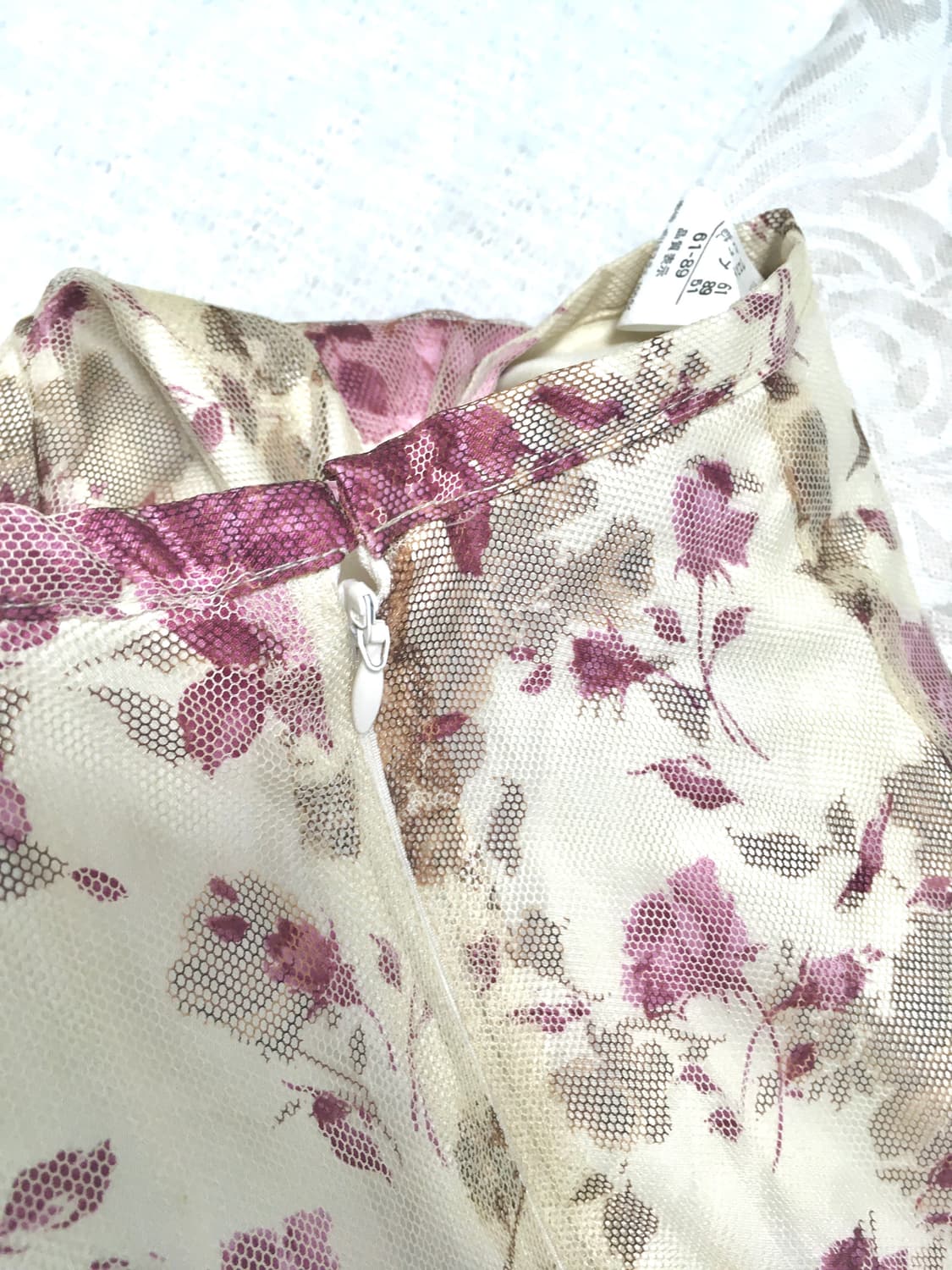 오리엔탈 새틴 플라워 미디스커트  상품이미지6