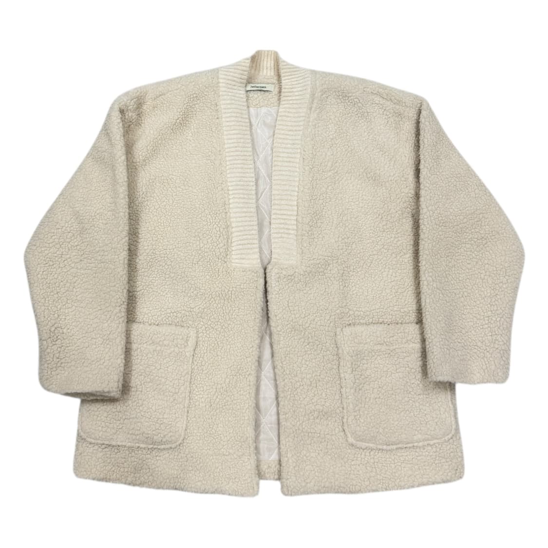 헤더먼트 뽀글이 플리스 아이보리 가디건 상품이미지1