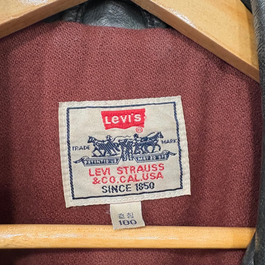 90's 리바이스 소가죽자켓 상품이미지4