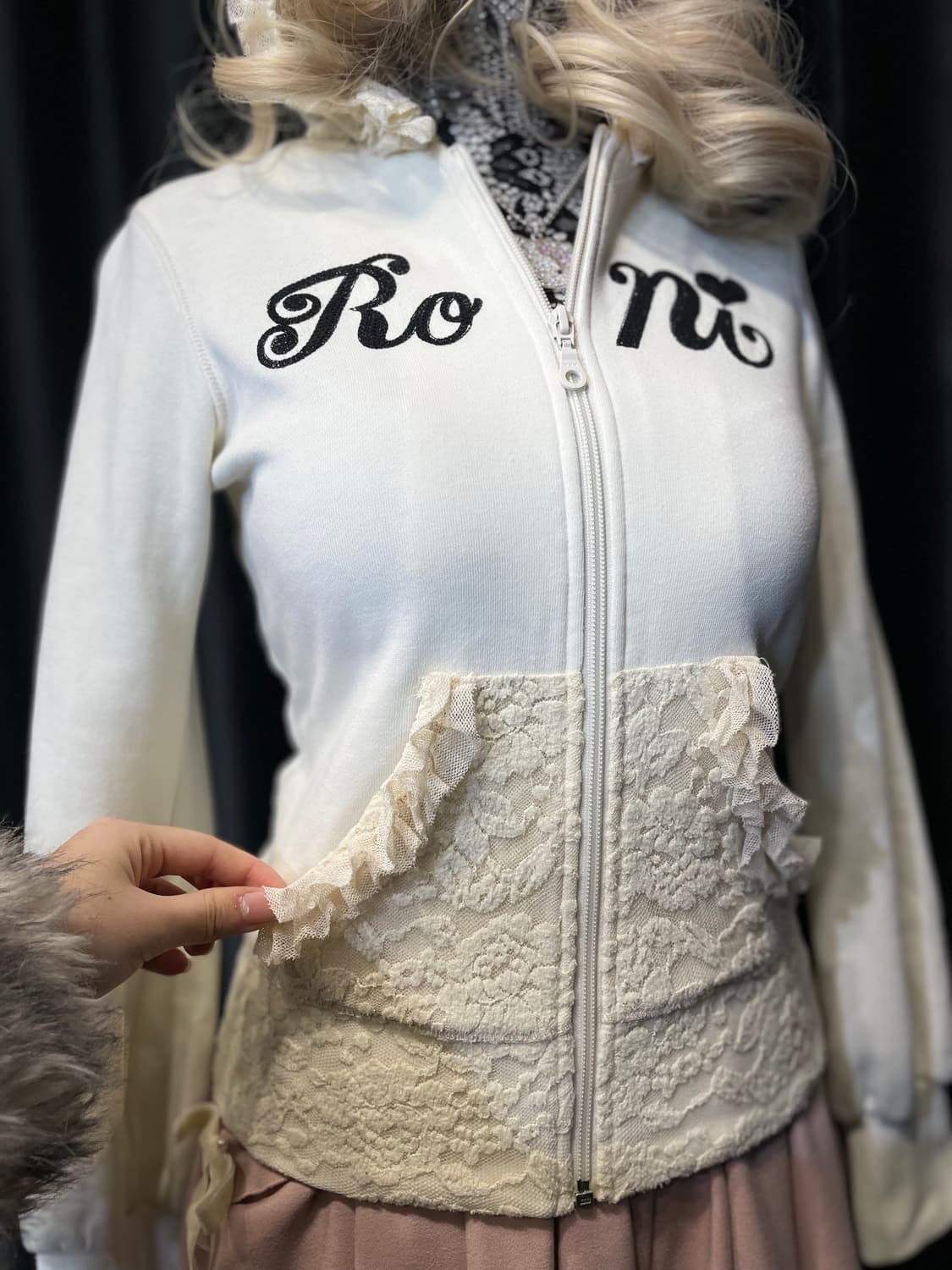 RONI 로니 히메갸루 레이스 후드집업 상품이미지7