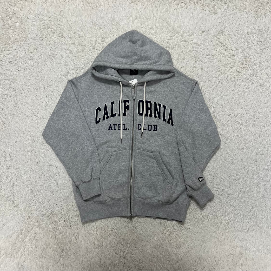 Who.A.U grey two-way zip-up hoodie 상품이미지4