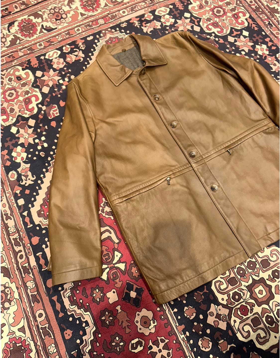 ( L-XL ) 가죽자켓 가죽카코트 빈티지가죽 양가죽자켓 워크웨어 빈티지 상품이미지2