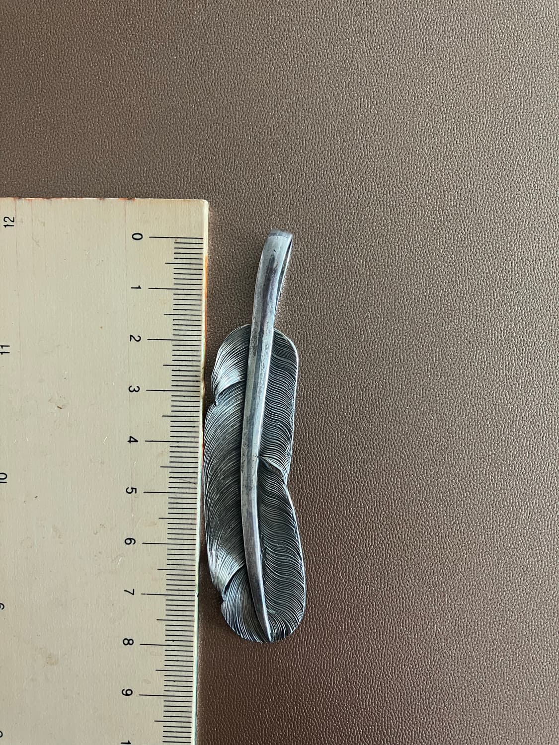 네이티브 아메리칸 실버 페더 깃털 펜던트 빅사이즈 상품이미지3