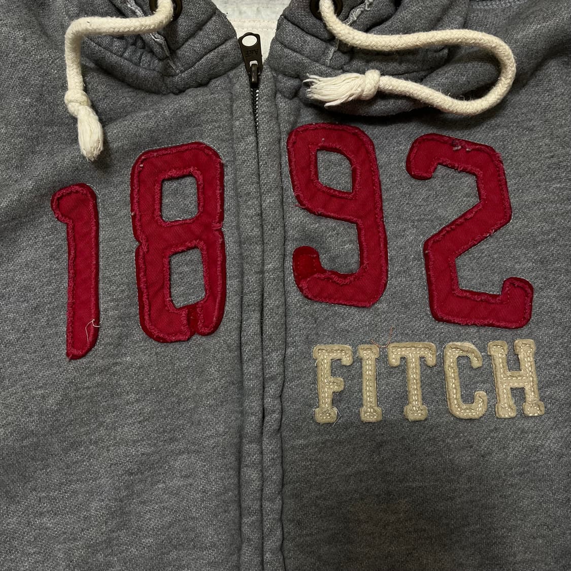 아베크롬비 1892 로고 빈티지 후드 집업 L/100 상품이미지5