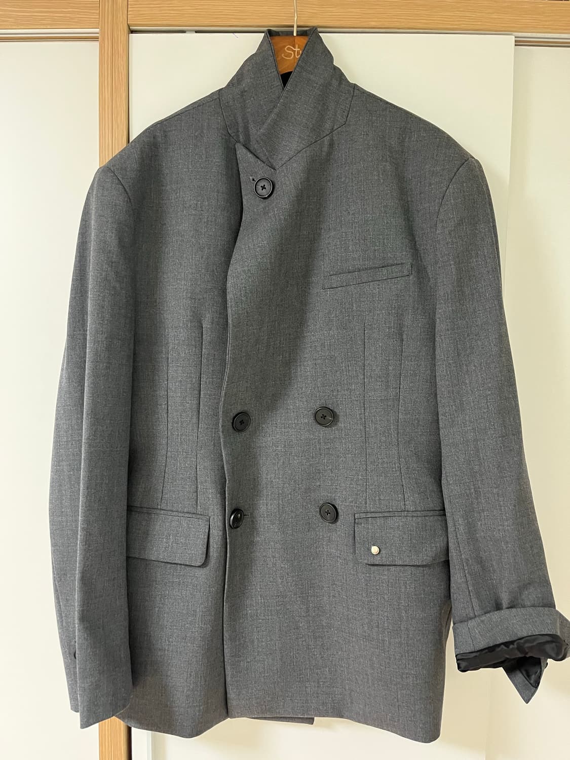stu 에스티유 더블 블레이져 미드 그레이 상품이미지10
