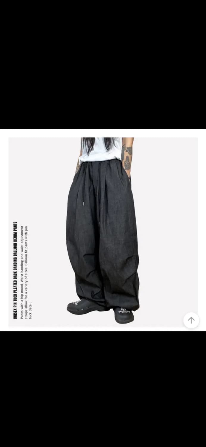 벌룬 데님 와이드 팬츠 상품이미지1