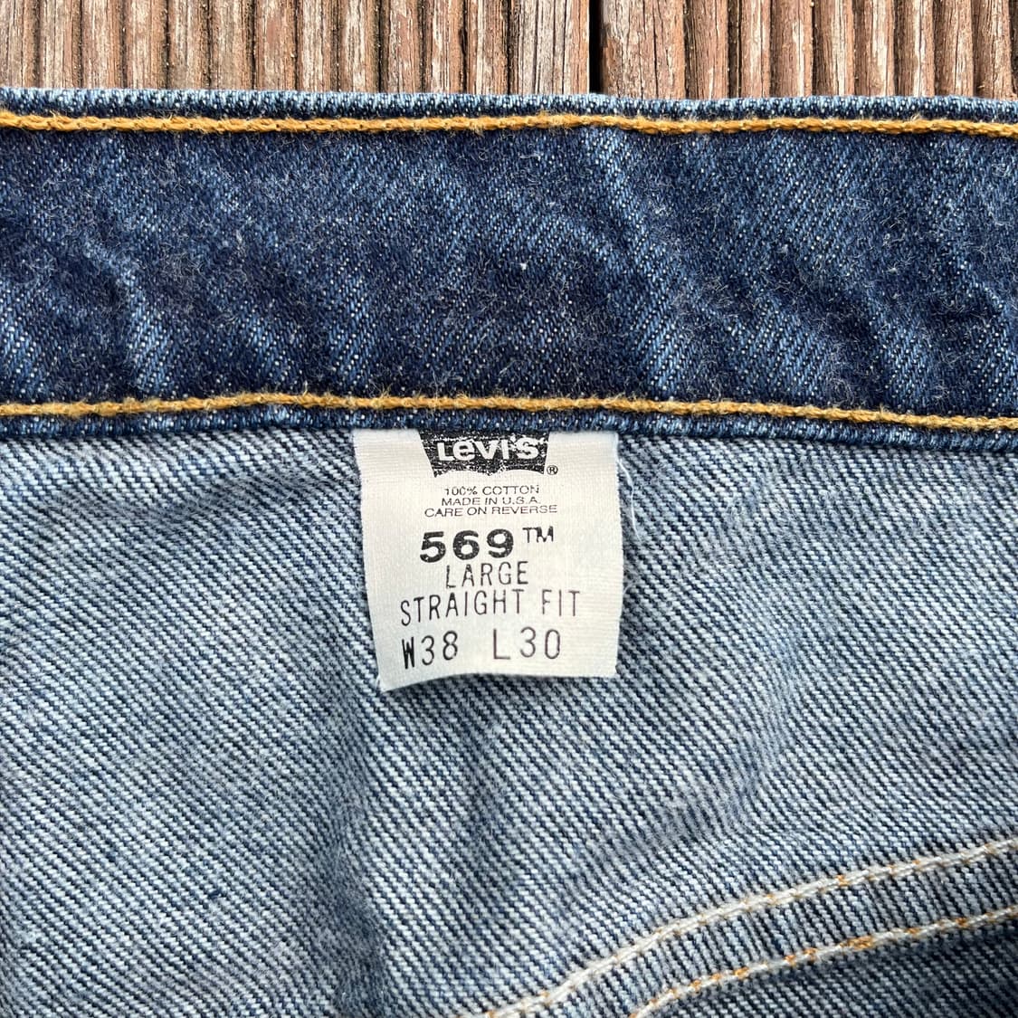 [38X30] 90s 빈티지 리바이스 569 인디고 made in usa 상품이미지2