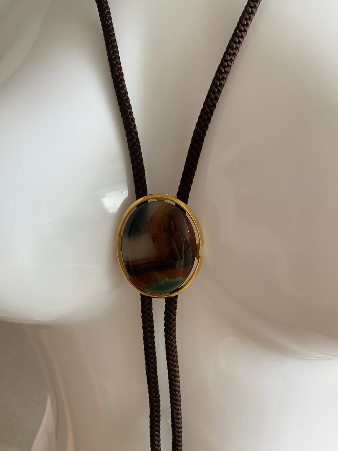 빈티지 아게이트 볼로타이 목걸이 상품이미지9