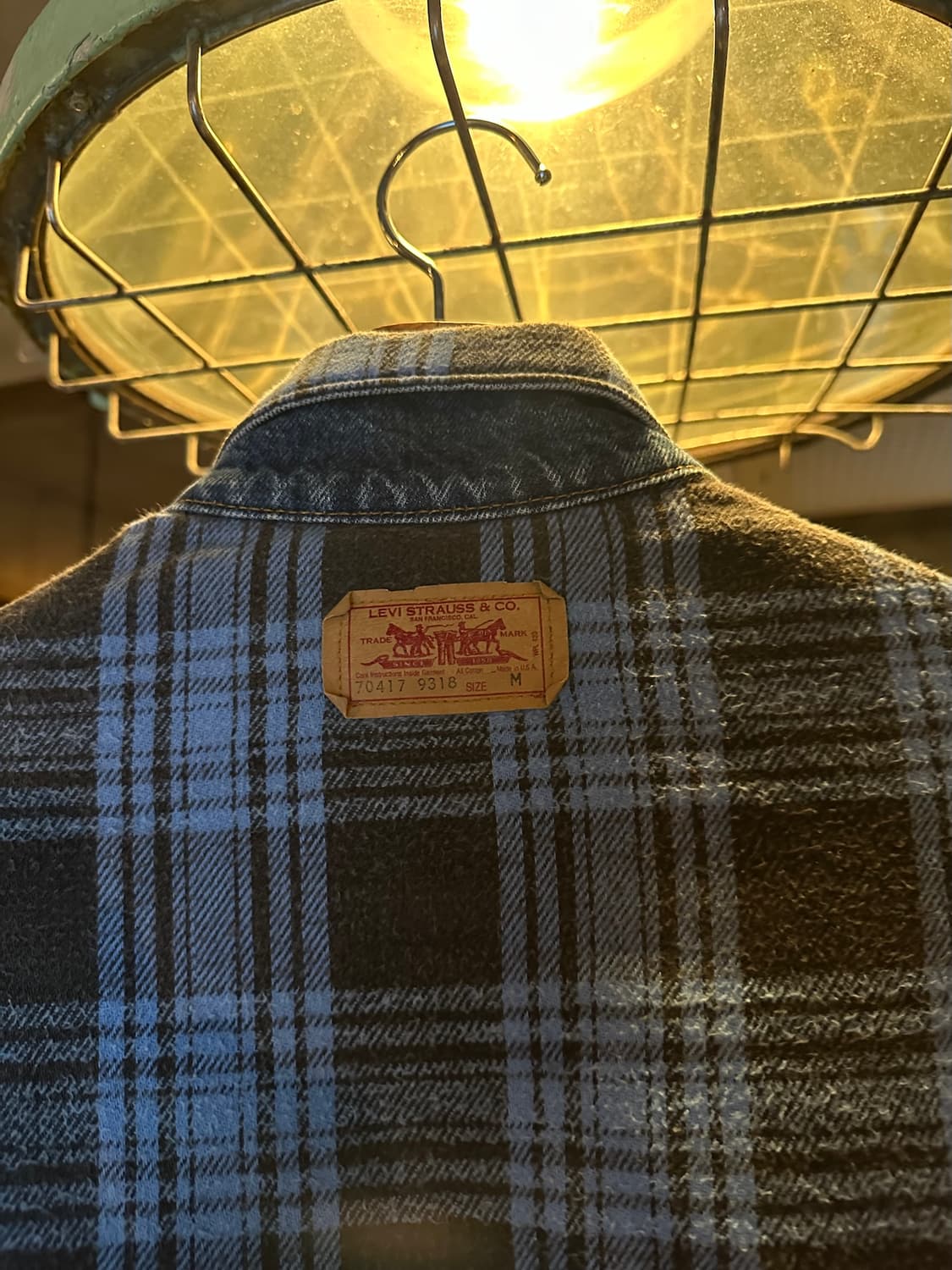 80s USA 빈티지 리바이스 플란넬 안감 리버시블 데님 자켓 상품이미지7
