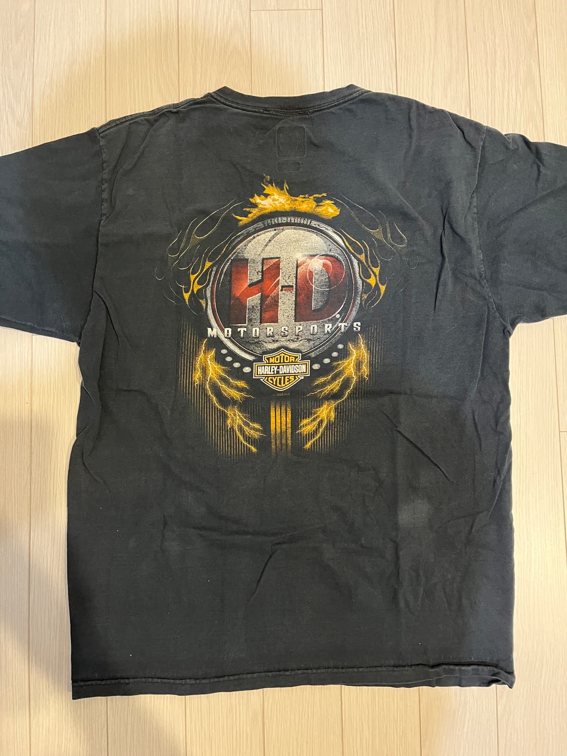 할리데이비슨 빈티지 티셔츠 L 라이트닝 상품이미지2