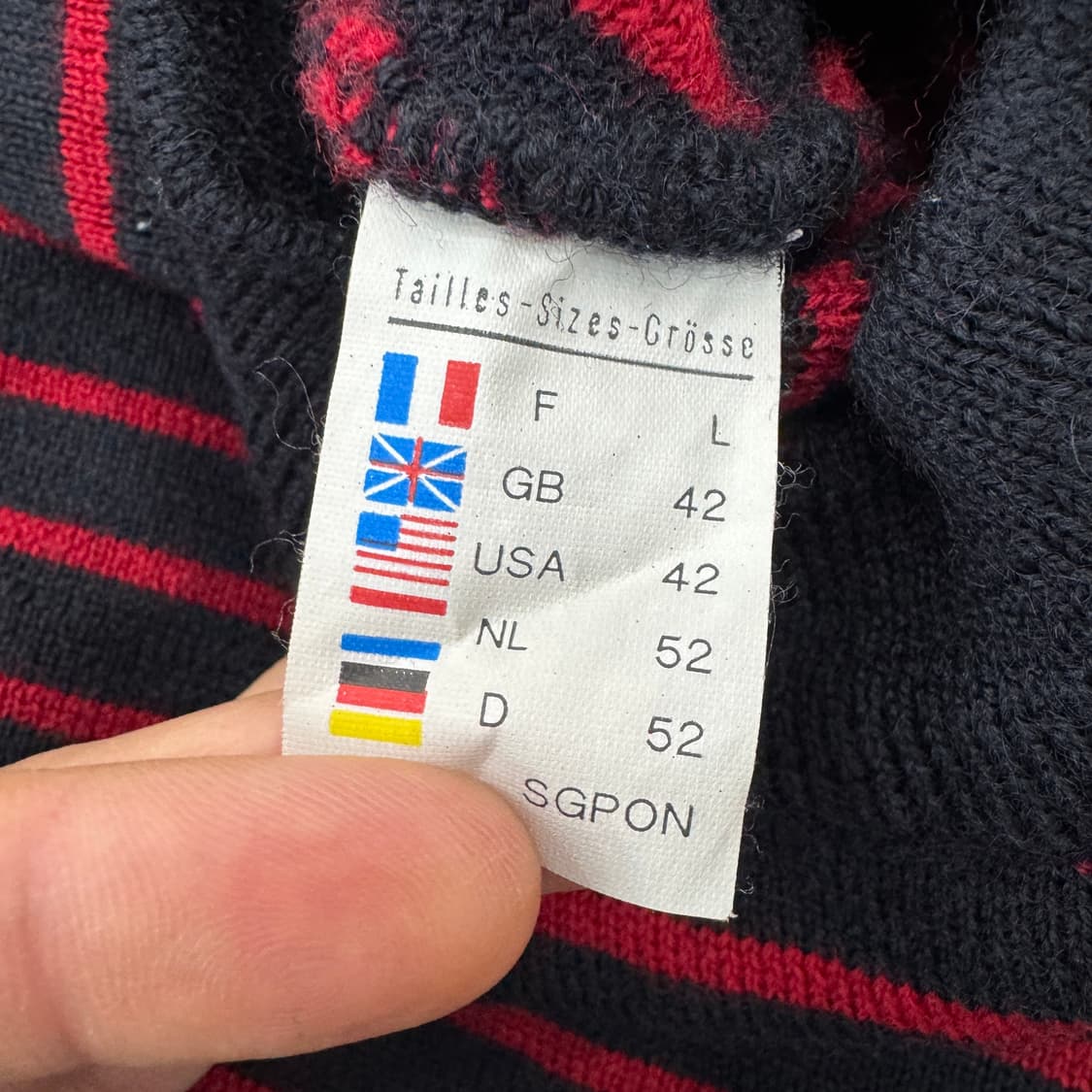 여성용 M~L 세인트제임스 피셔맨 스트라이프 울 니트  상품이미지6