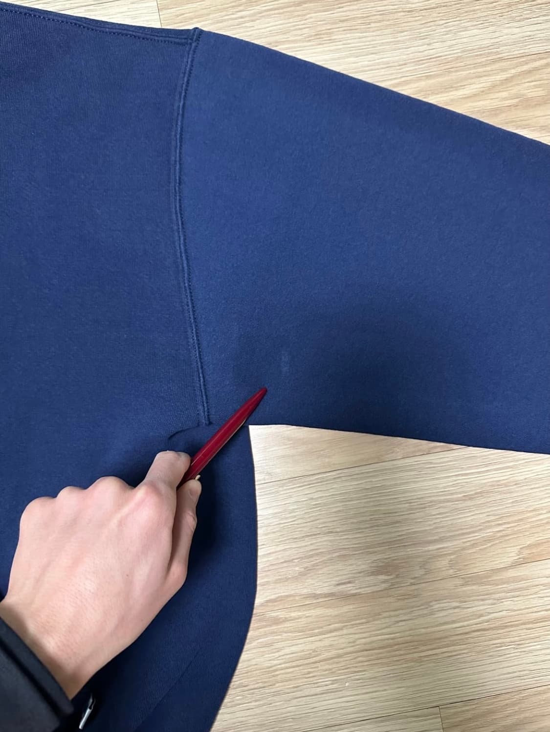 90s 빈티지 러셀 후드집업 네이비 L 상품이미지7