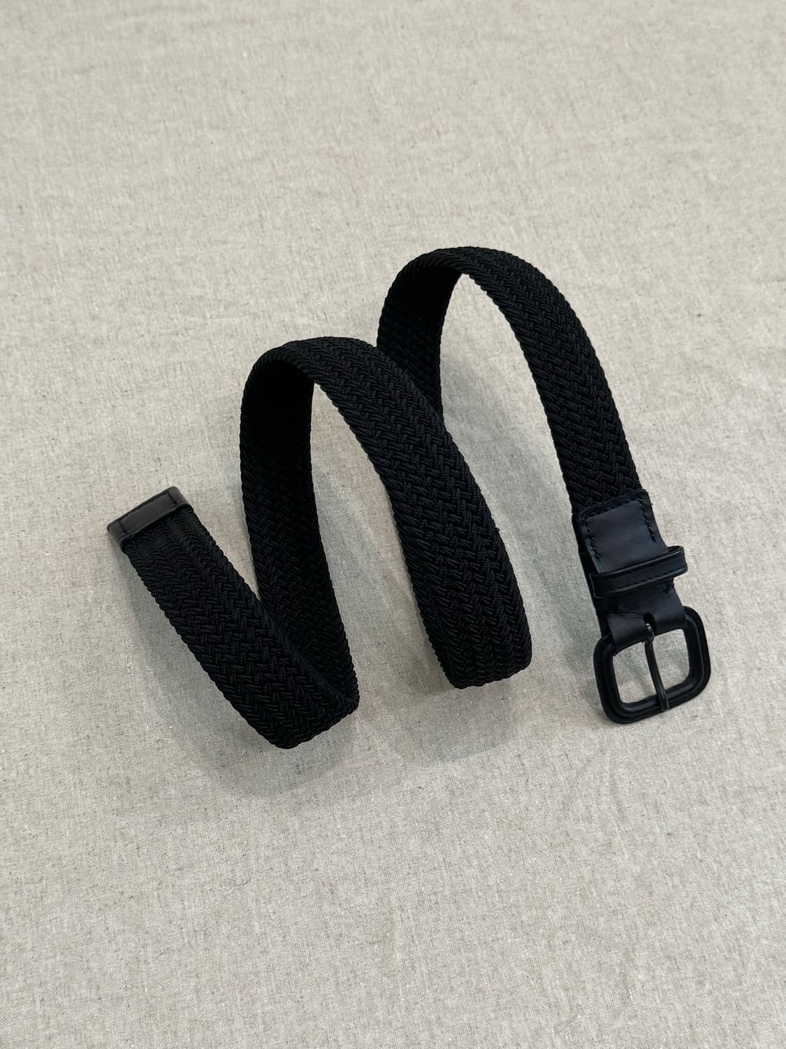 요지야마모토 우븐 레더버클 벨트 상품이미지1