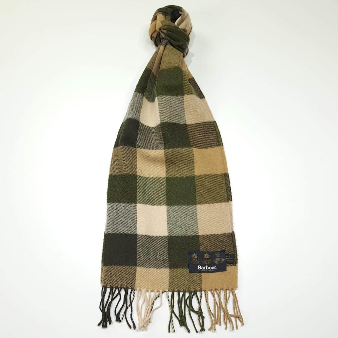 MX447 바버 스코틀랜드판 램스울 3로얄워런트 올리브 머플러 목도리 상품이미지1