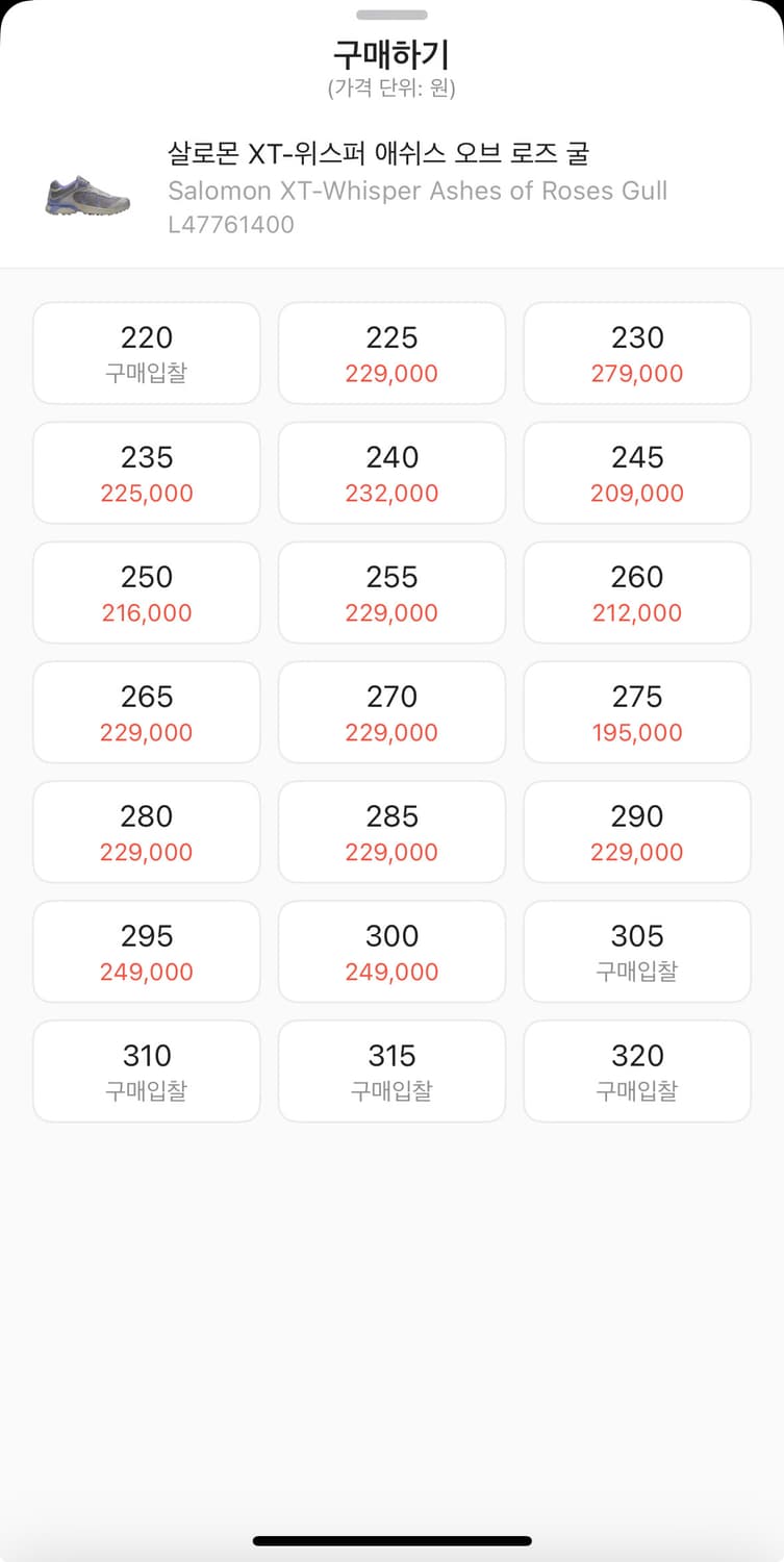 살로몬 XT Whisper 위스퍼 애쉬즈 오브 로즈 굴 265 새상품 상품이미지5