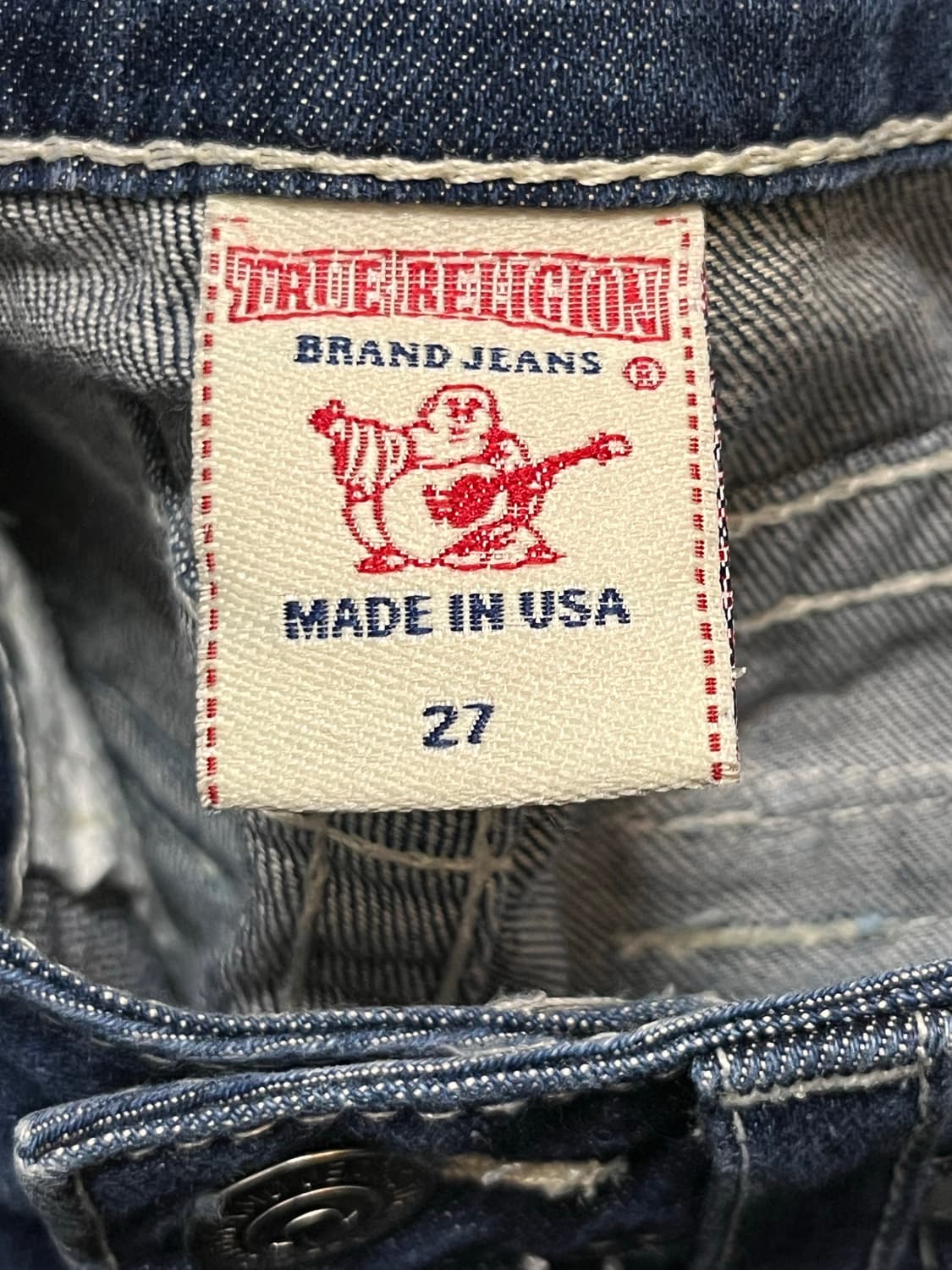True Religion 트루릴리전 로우라이즈 일자핏 포켓 큐빅 데님 상품이미지8