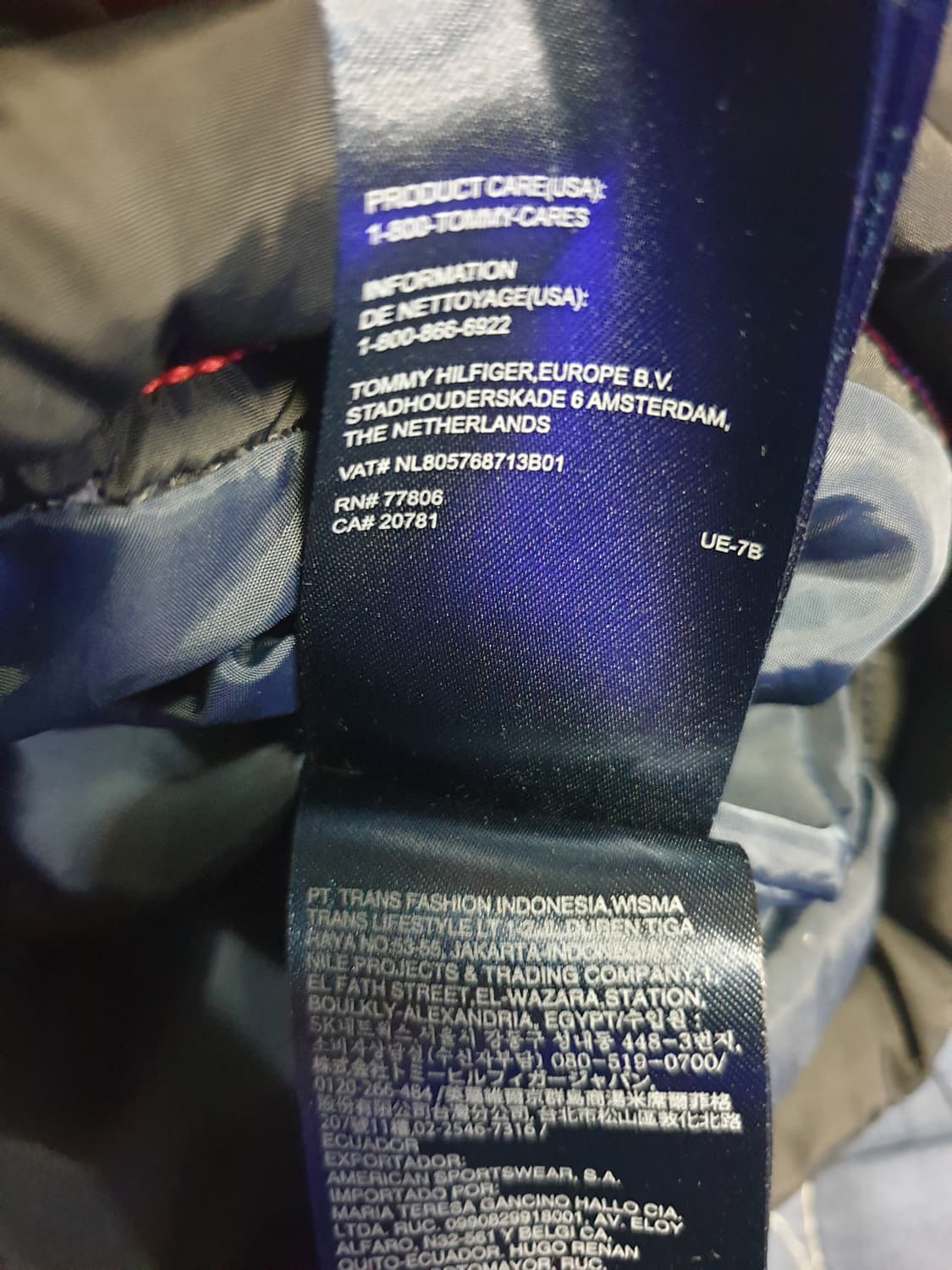 (해외발매) 타미힐피거 빈티지 빅 백로고 다운 숏패딩 블랙 (XL) 상품이미지7