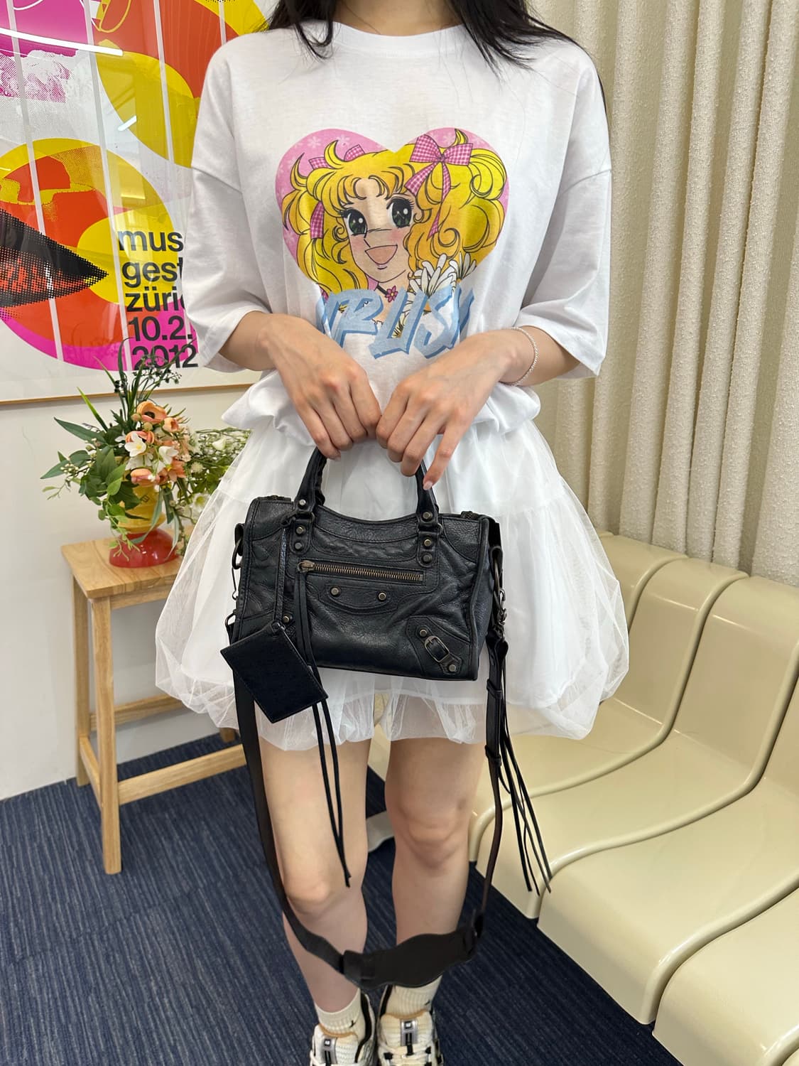 [A+급 정품] 발렌시아가 시티 모터백 올블랙 상품이미지9
