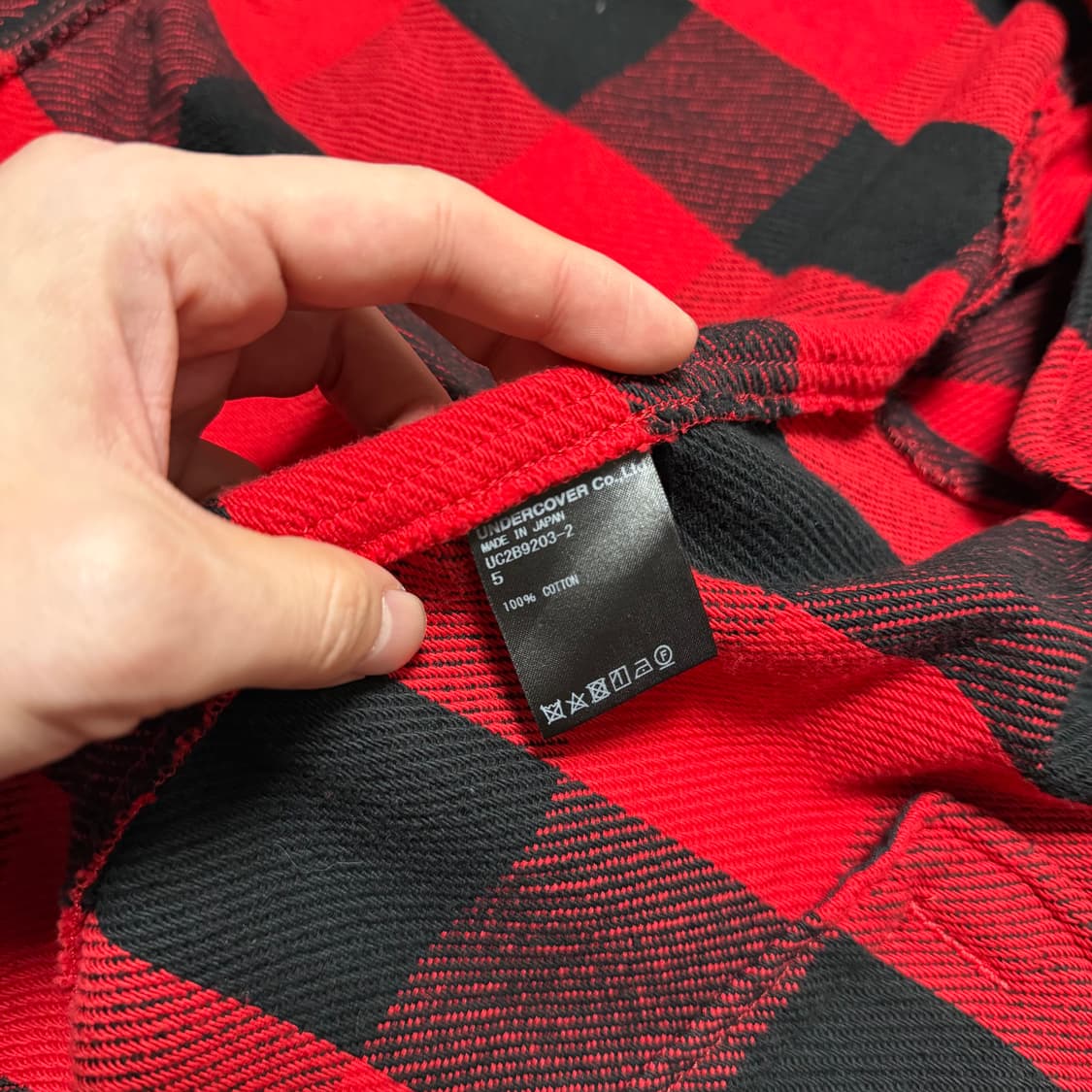 언더커버 축융 울 체크 셔츠 자켓 [5] 상품이미지7