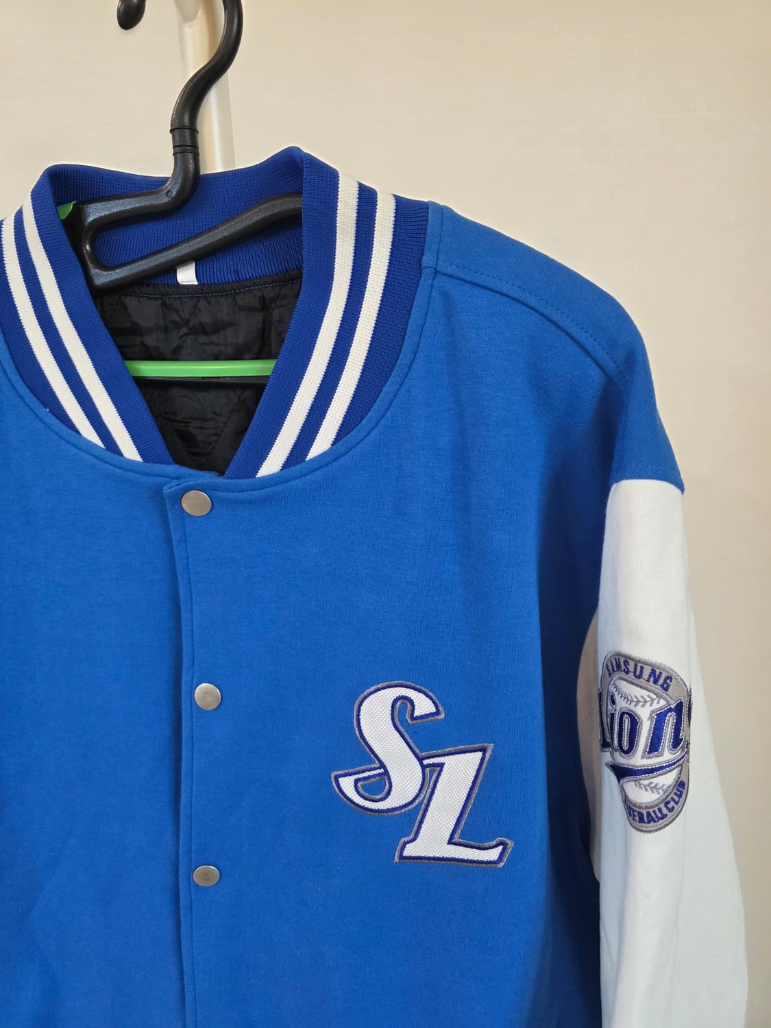 삼성 라이온즈 공식 바시티 야구 점퍼 블루110 상품이미지1