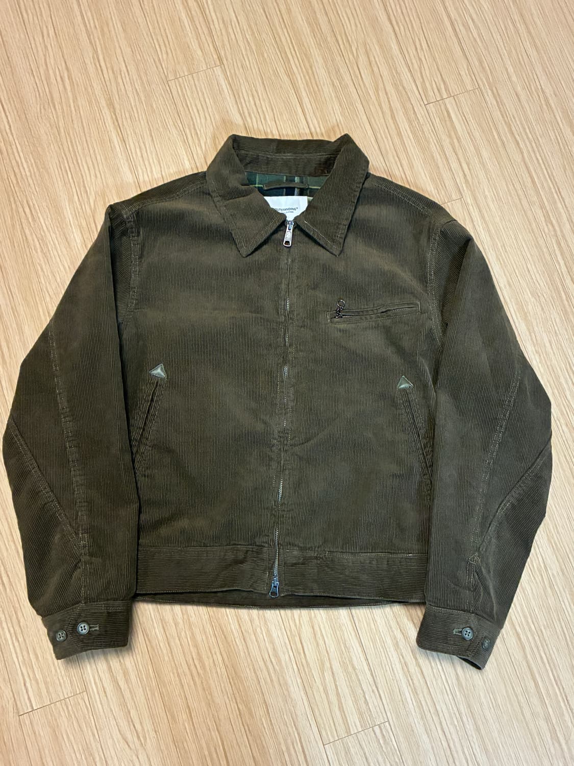 아웃스탠딩 올리브 코듀로이 자켓  상품이미지2