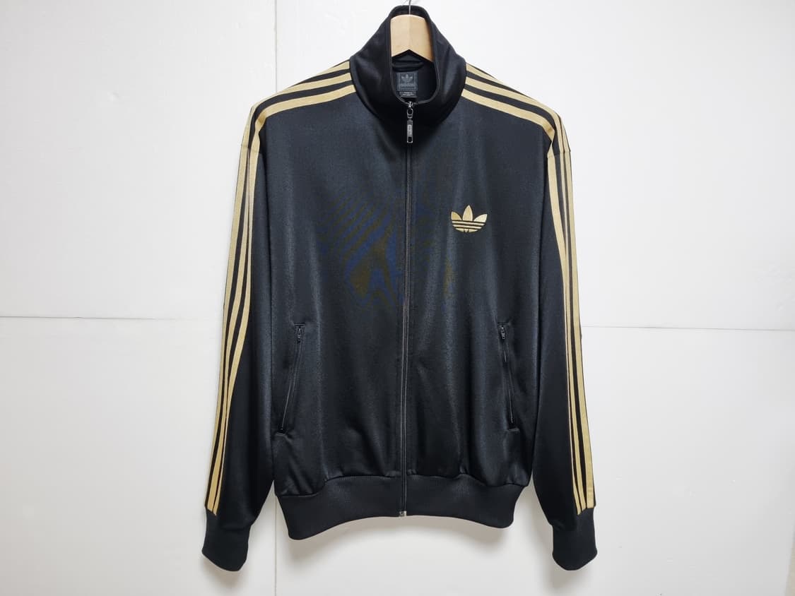 남성 상태양호 아디다스 블랙&골드 검금 파이어버드 불꽃 트랙탑 져지 저지 상품이미지4