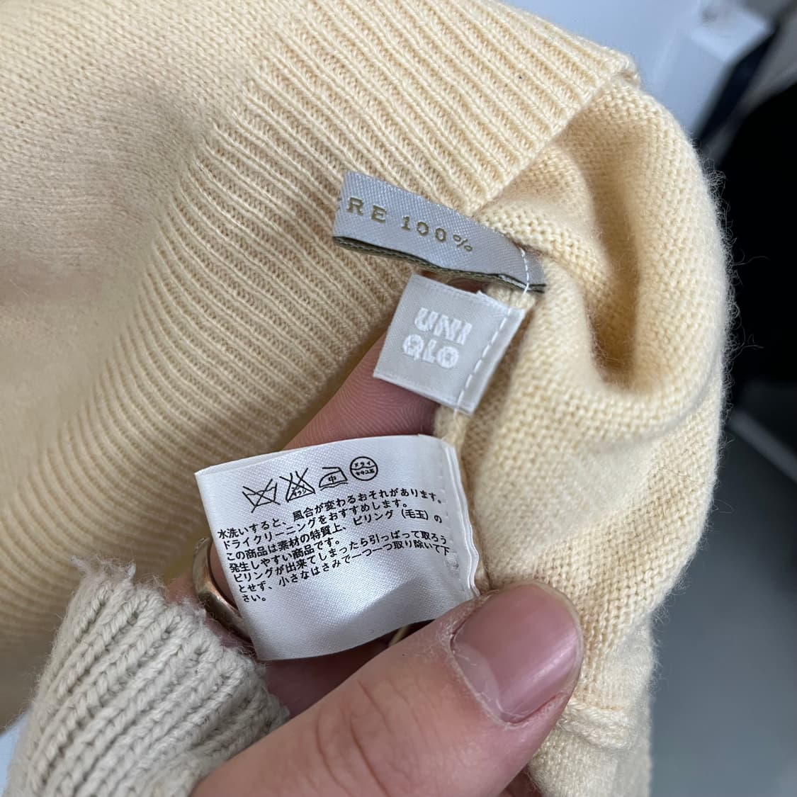 터틀넥 니트 캐시미어100% 여L 상품이미지5