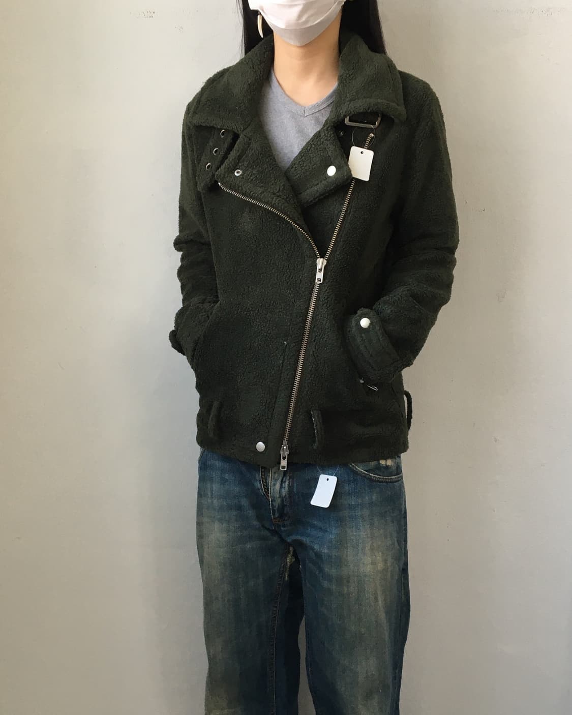 Belted fleece rider jacket 상품이미지7