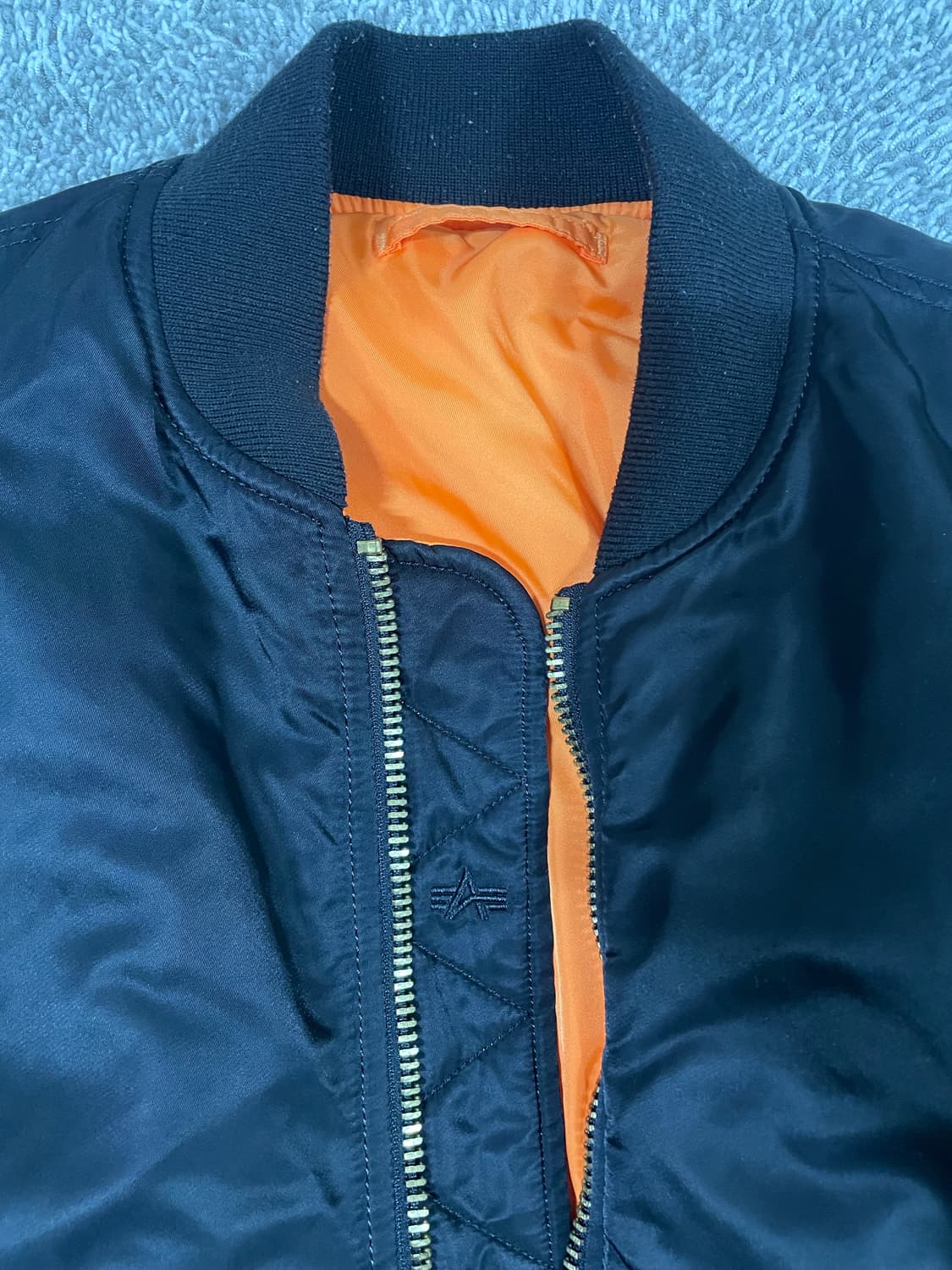 알파인더스트리 플라이트 MA-1 블랙 봄버 자켓 상품이미지2