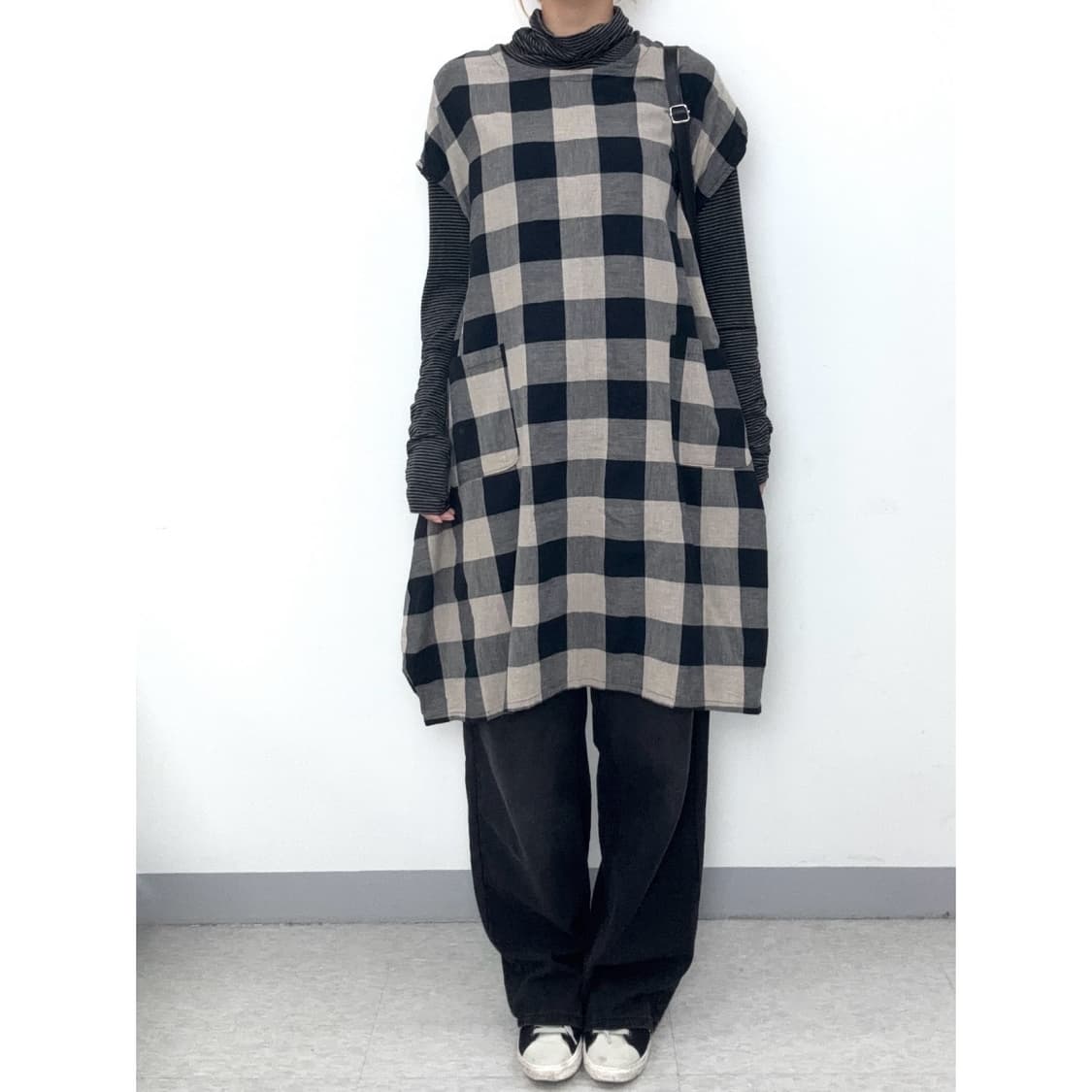 빈티지 체크 원피스 상품이미지2
