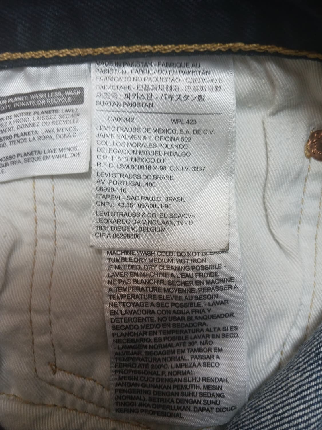 [32] 리바이스 501 흑청워싱 오리지널진 청바지 상품이미지10