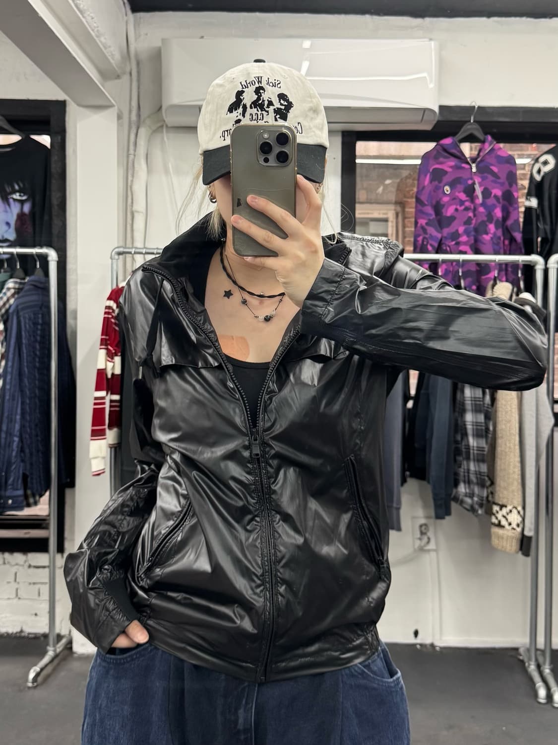 코데즈컴바인 글로시 바람막이 상품이미지3