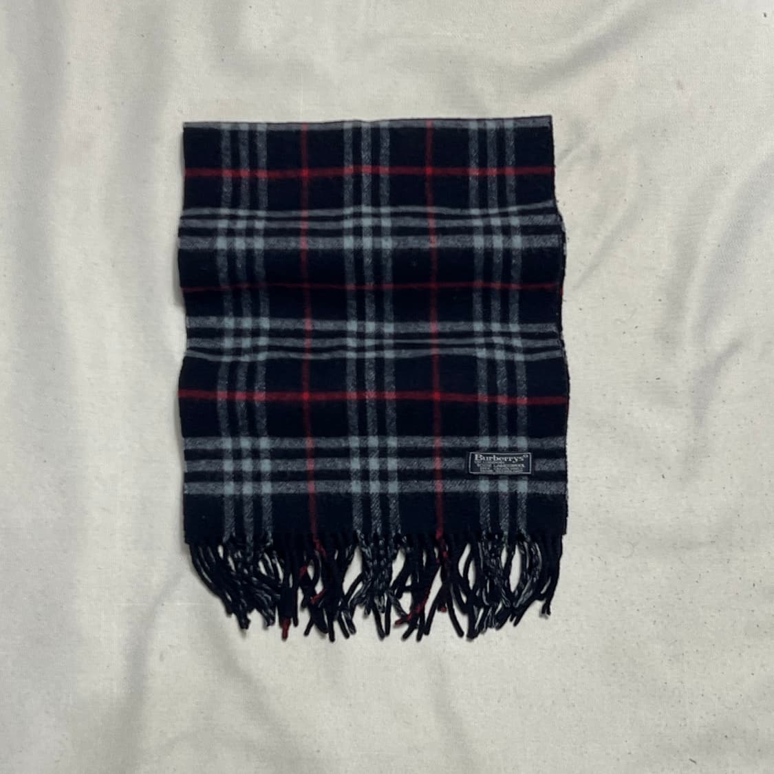 OS 버버리 네이비 노바체크 램스울 머플러 상품이미지2