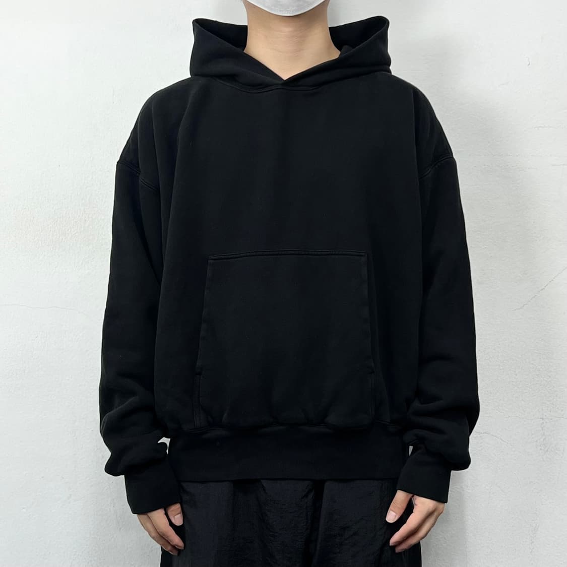 Yeezy 이지 더블 레이어 후디 블랙 상품이미지1