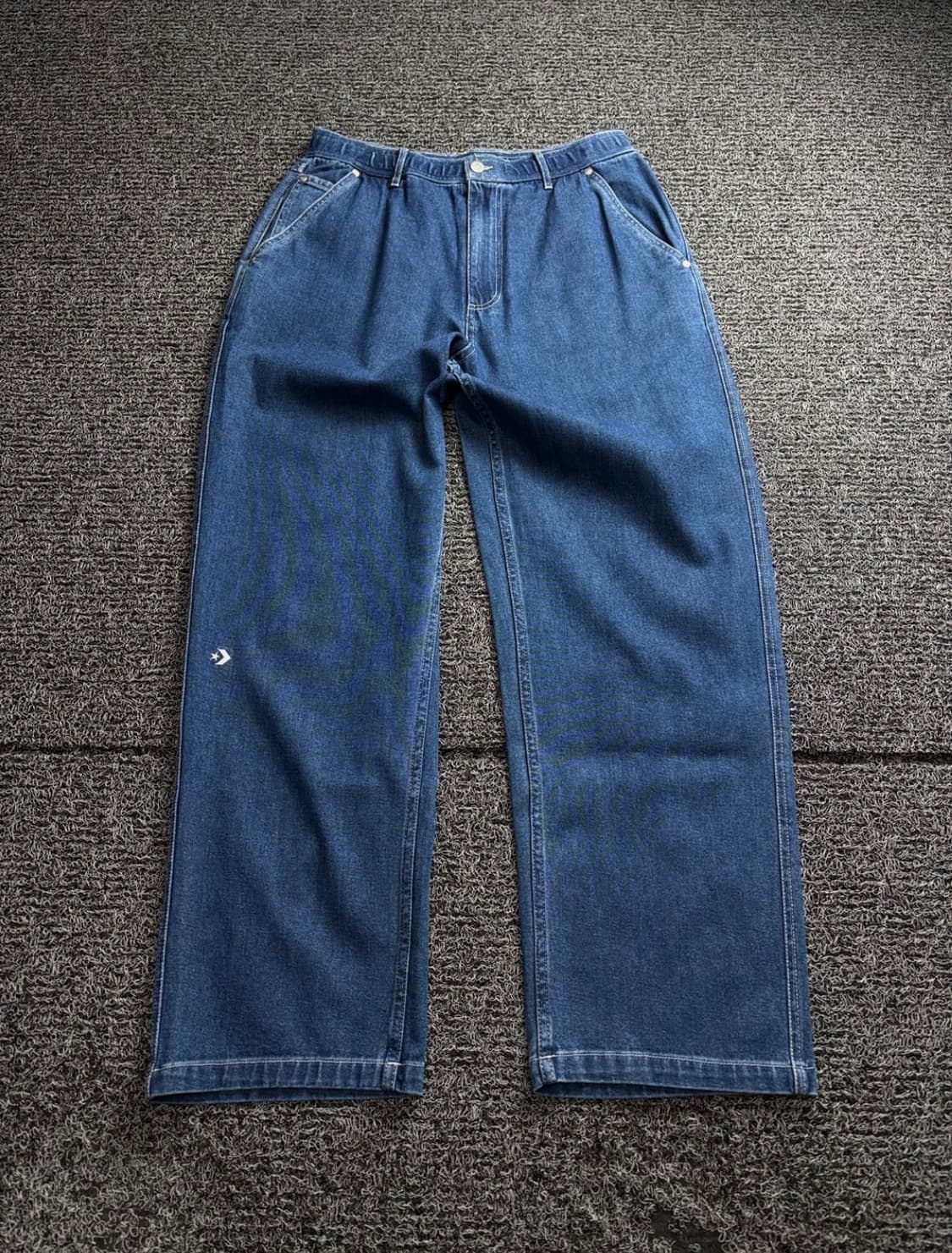 컨버스 니 로고 와이드 인디고 워크 데님 팬츠 4173 상품이미지2