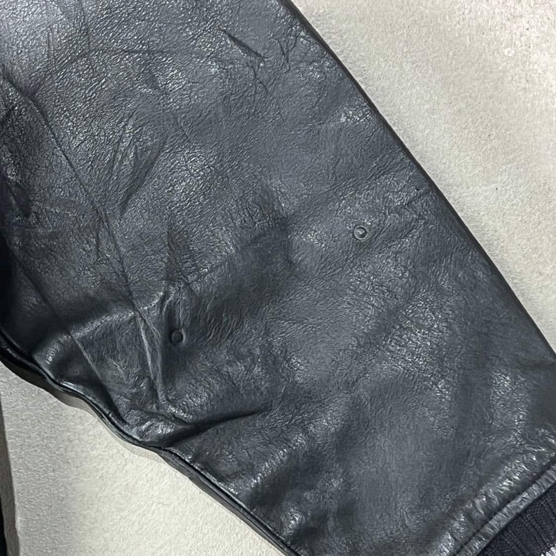 맥호프 레더소매 바시티자켓 s10204 상품이미지6