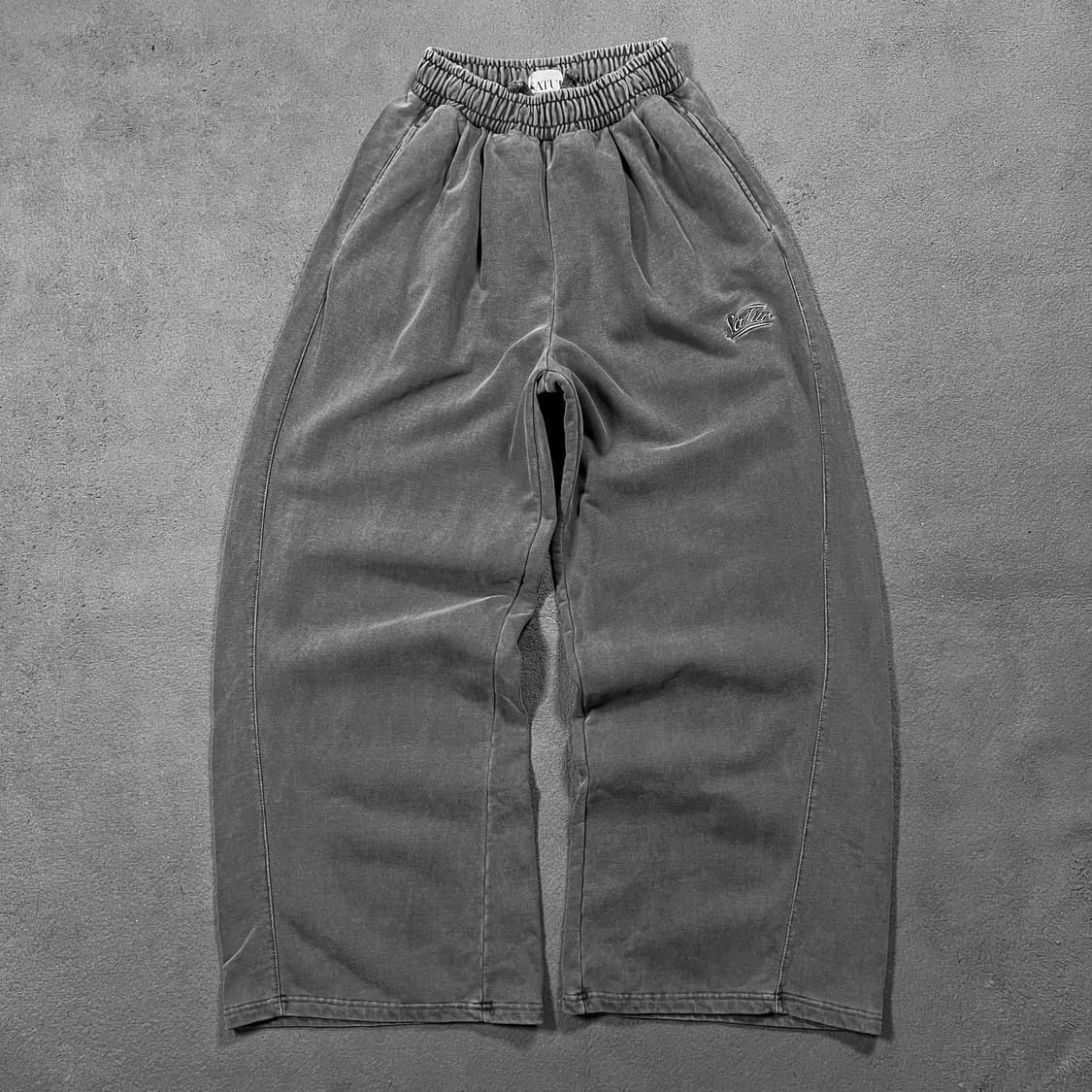 세터 워싱 그레이 와이드 스웻 팬츠 상품이미지1